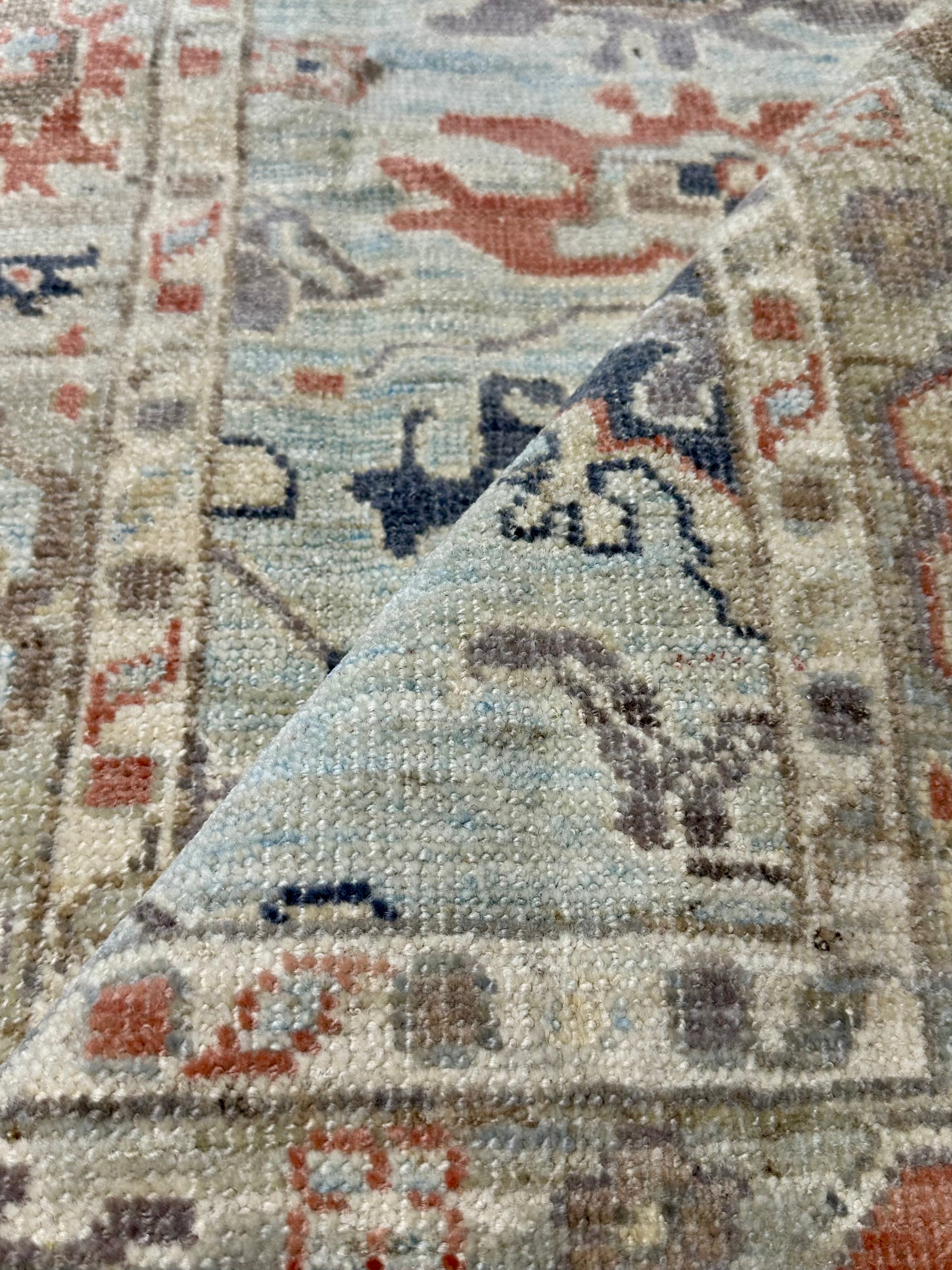 Enid Sinclair 2.11x18 Colorful Afghani Whitewashed Oushak Runner