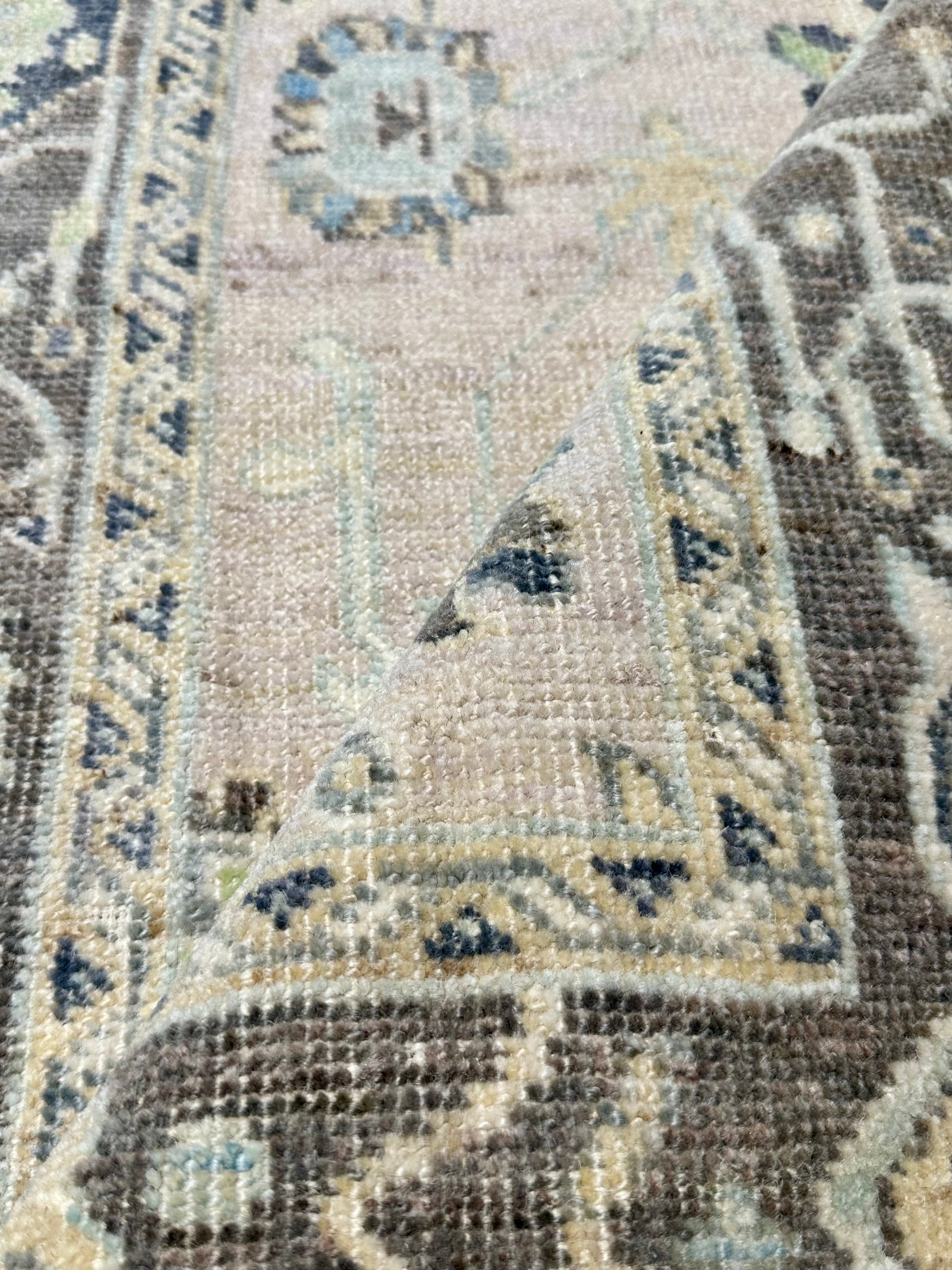 Marilyn Thornhill 2.8x13.10 Colorful Afghani Whitewashed Oushak Runner