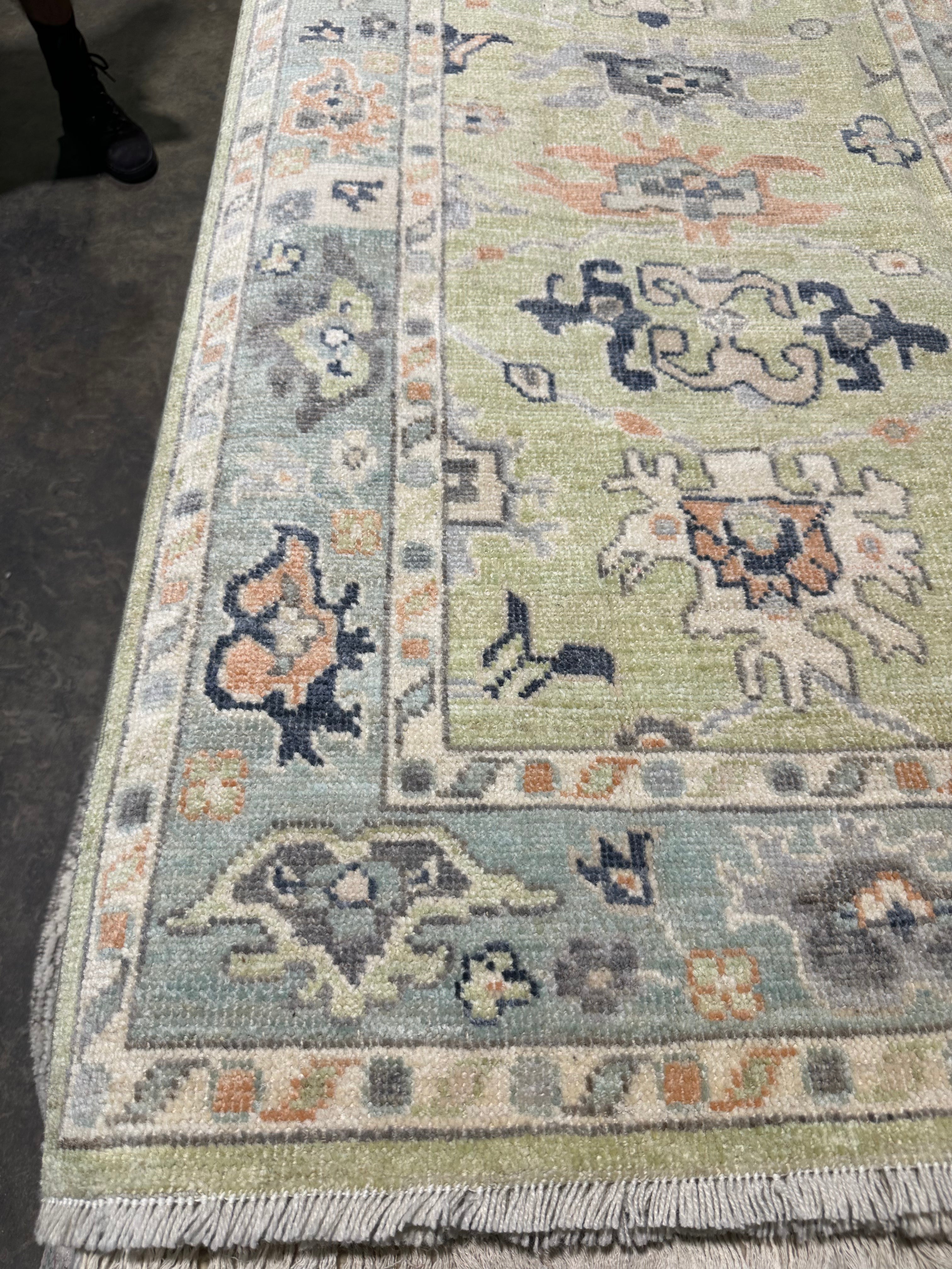 Principal Larissa Weems 2.11x11.10 Colorful Afghani Whitewashed Oushak Runner