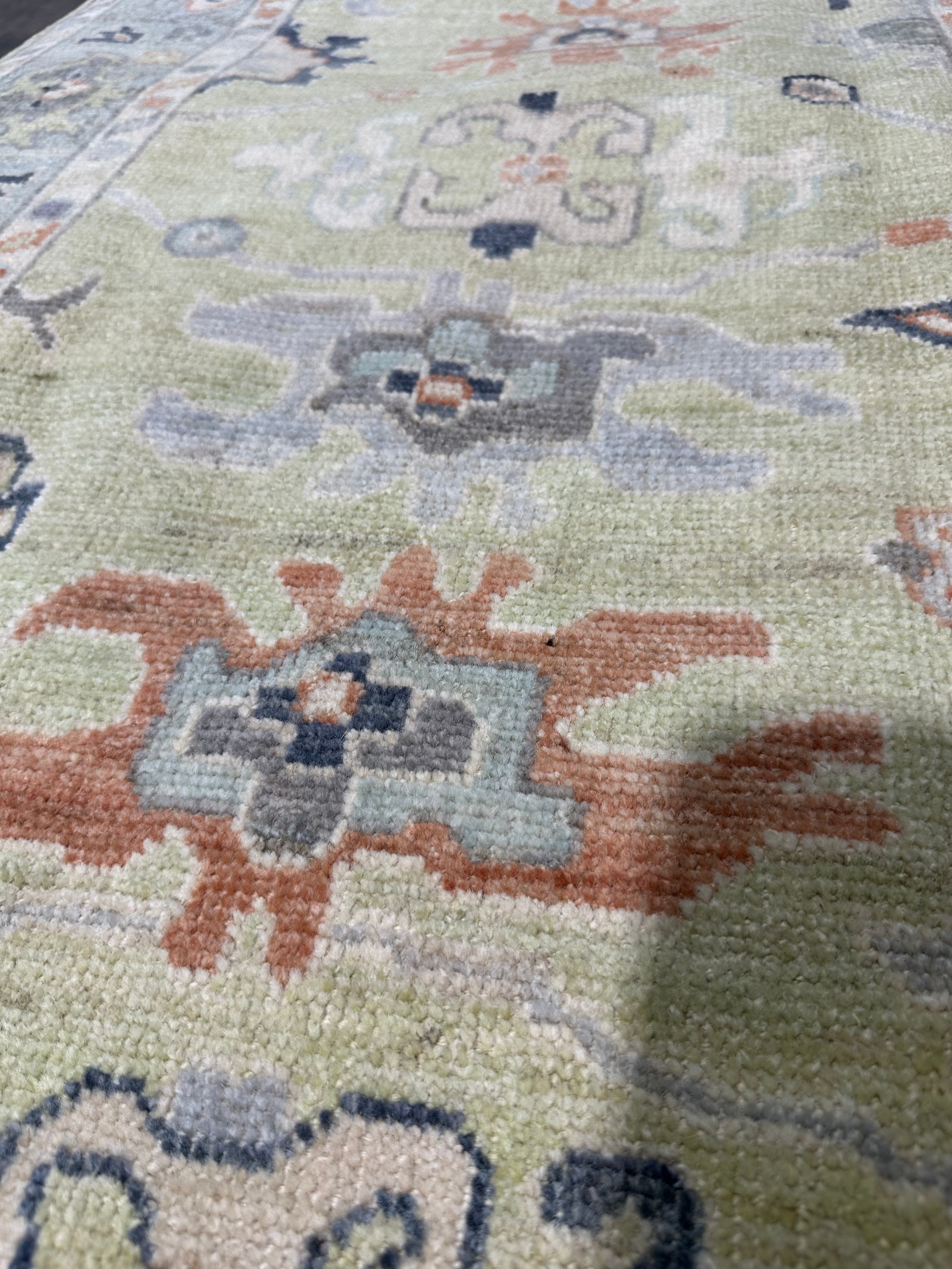 Principal Larissa Weems 2.11x11.10 Colorful Afghani Whitewashed Oushak Runner