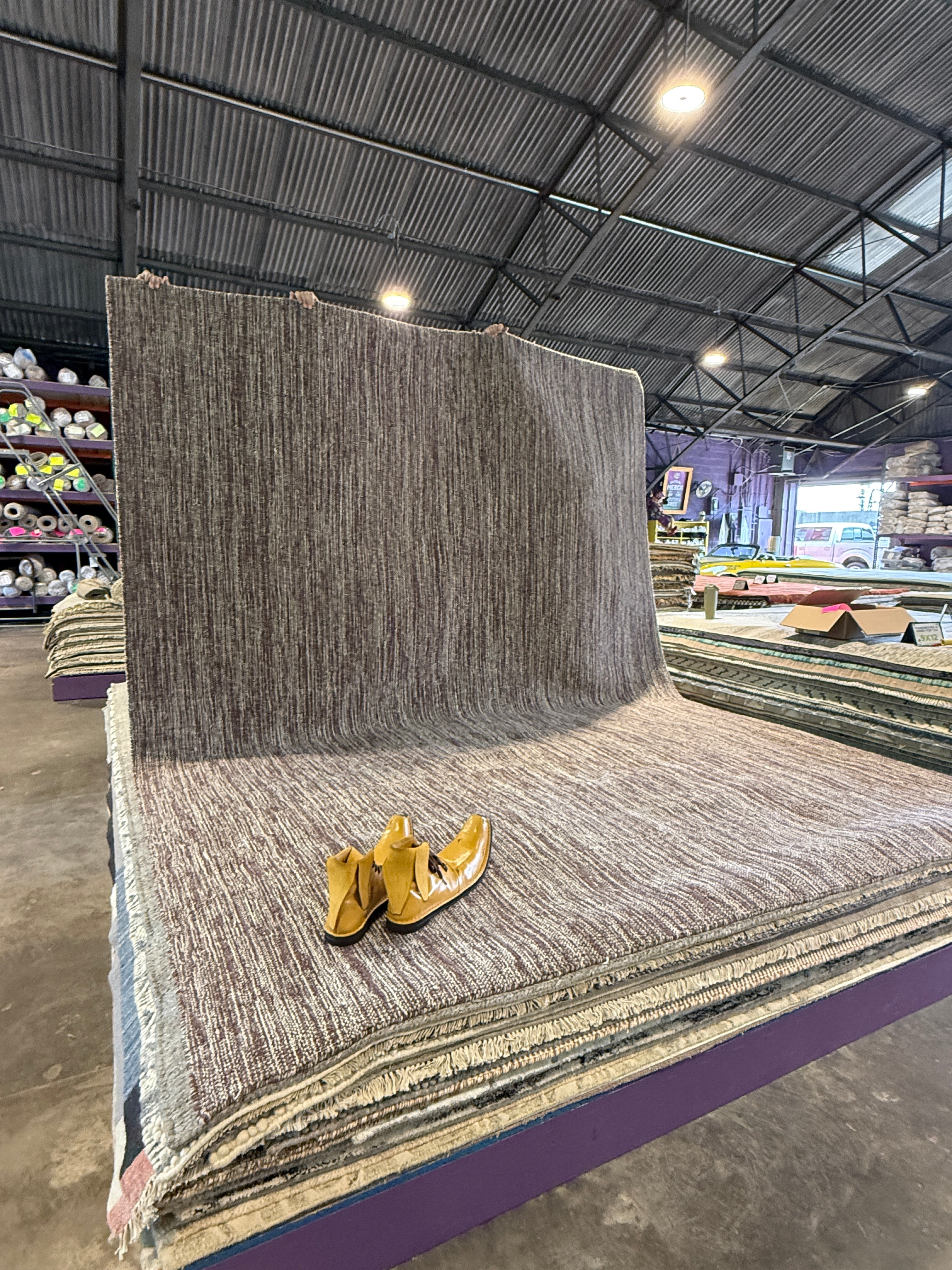 Will Walker 9x12 Hand-Woven Durrie Textured Brown