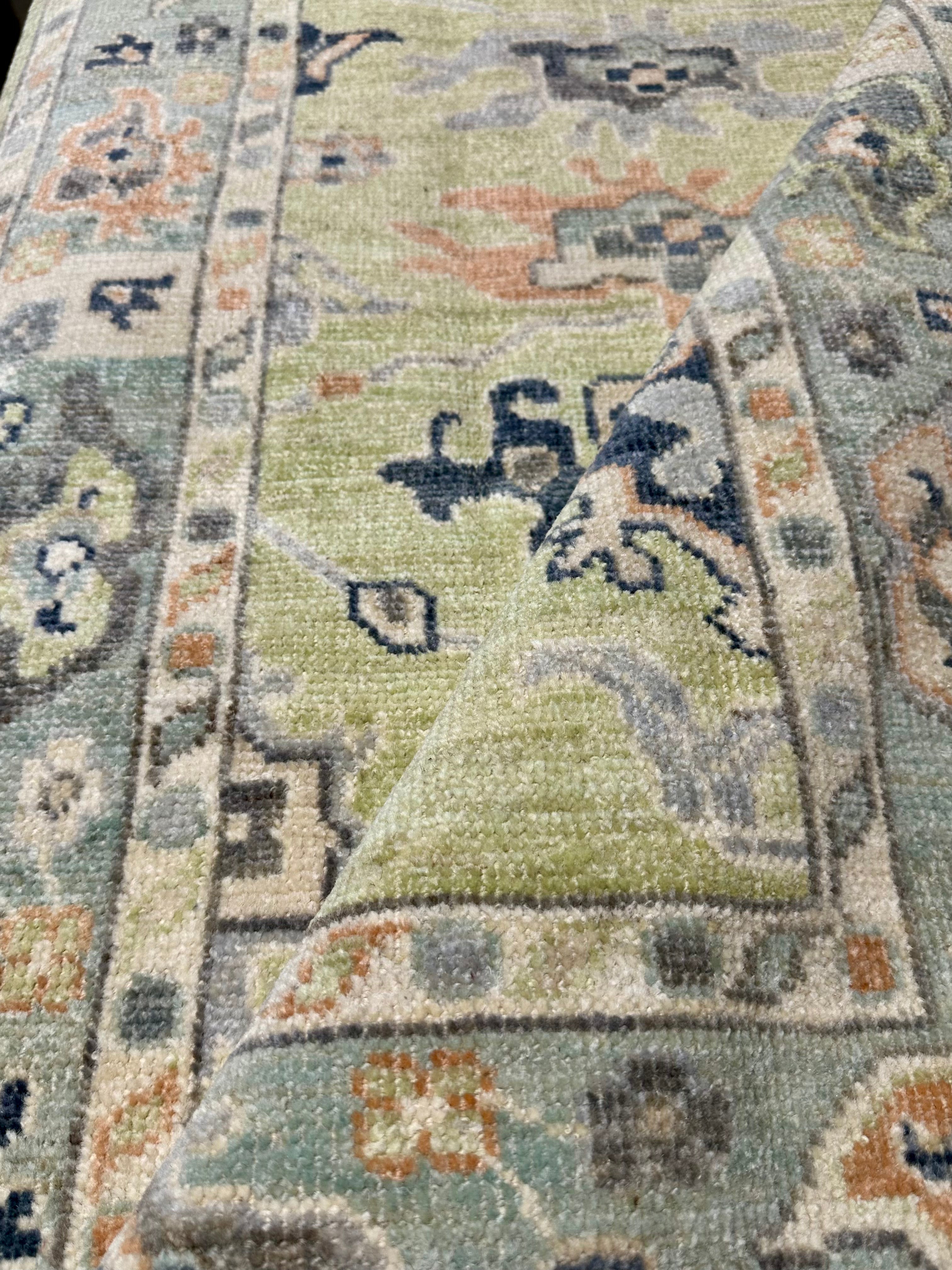 Principal Larissa Weems 2.11x11.10 Colorful Afghani Whitewashed Oushak Runner