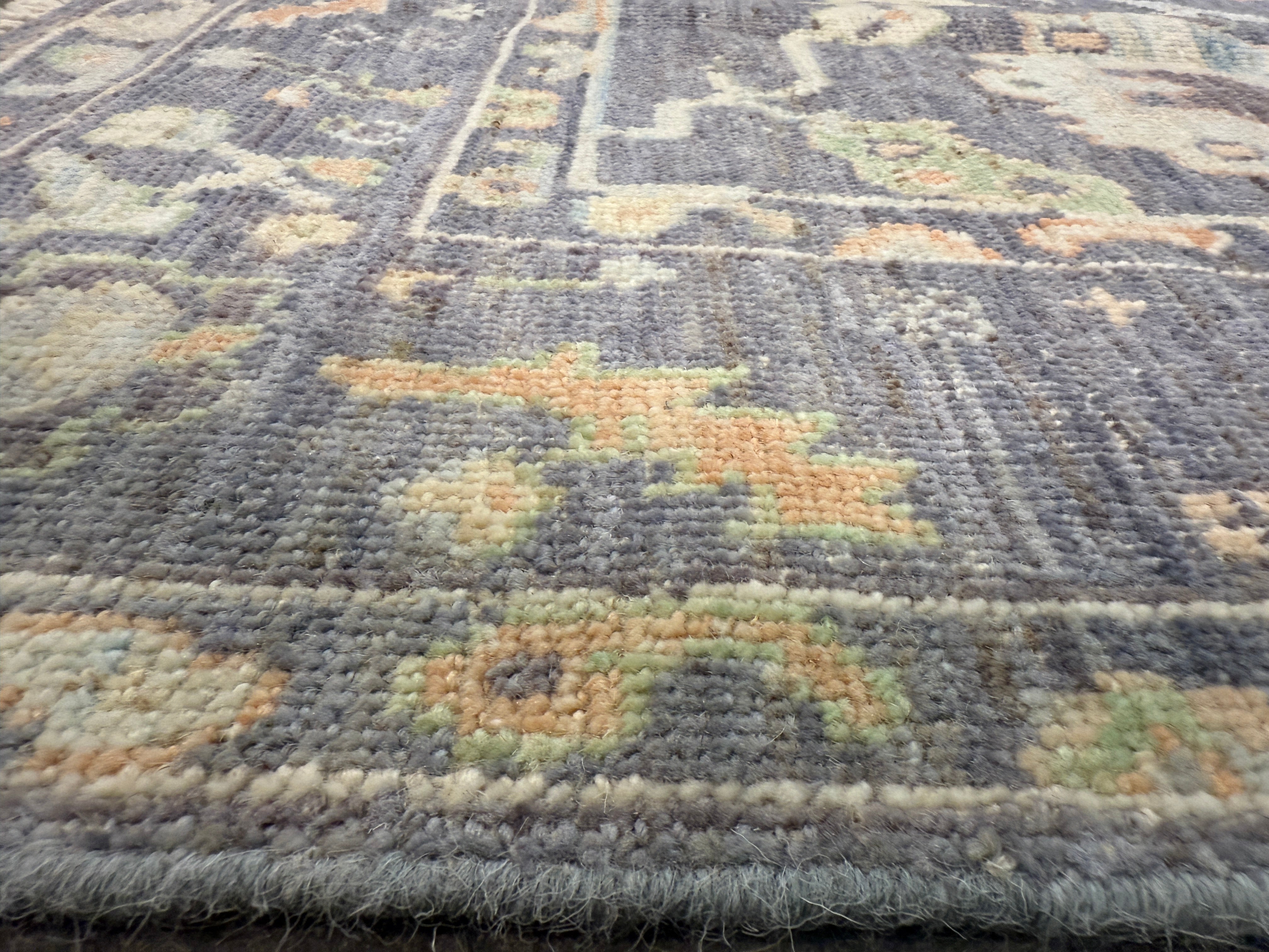Janelle Winter 3.10x6.2 Lavender Hand-Knotted Whitewashed Oushak