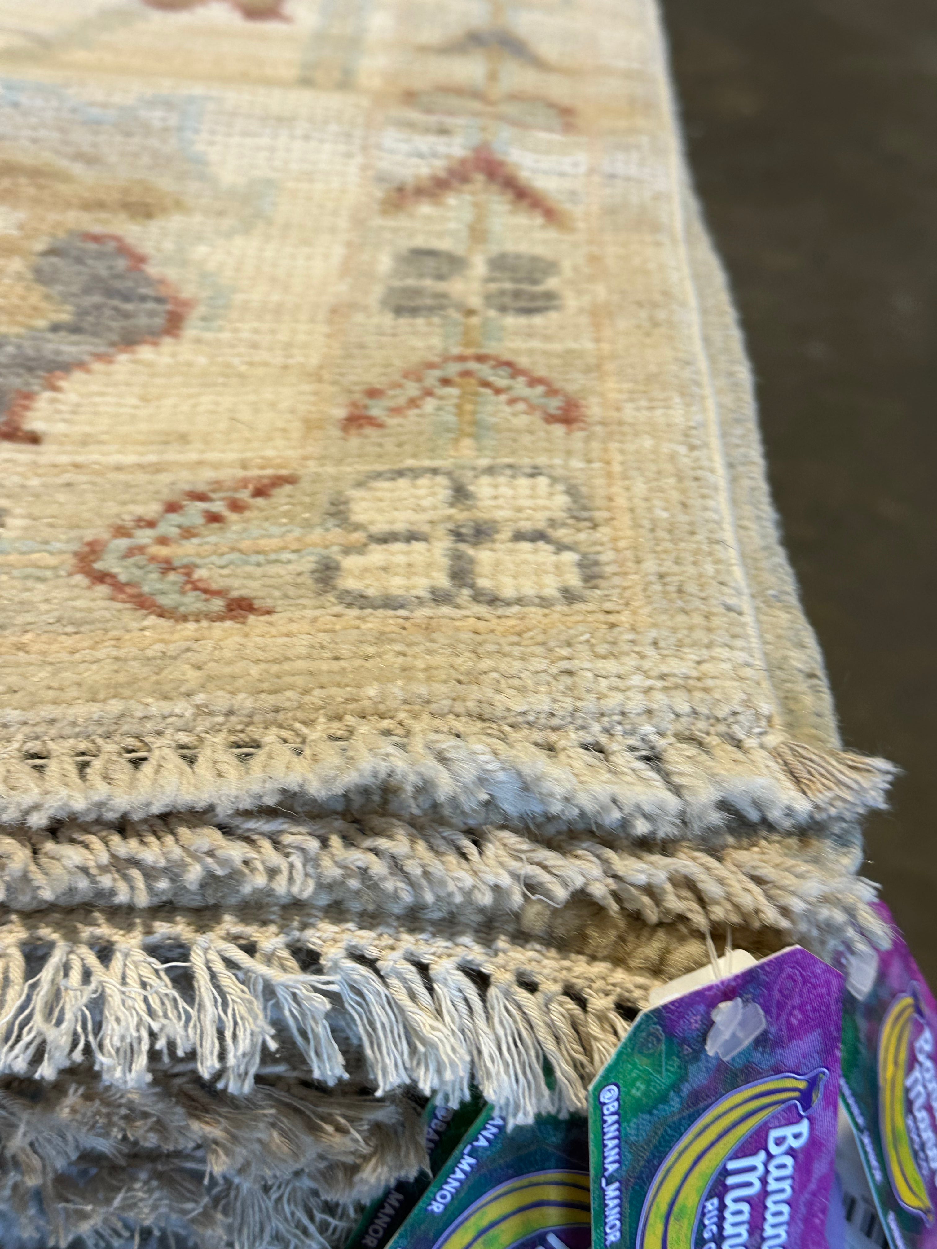 Hannah Cheramy 8.3x9.8 Grey Hand-Knotted Oushak Rug