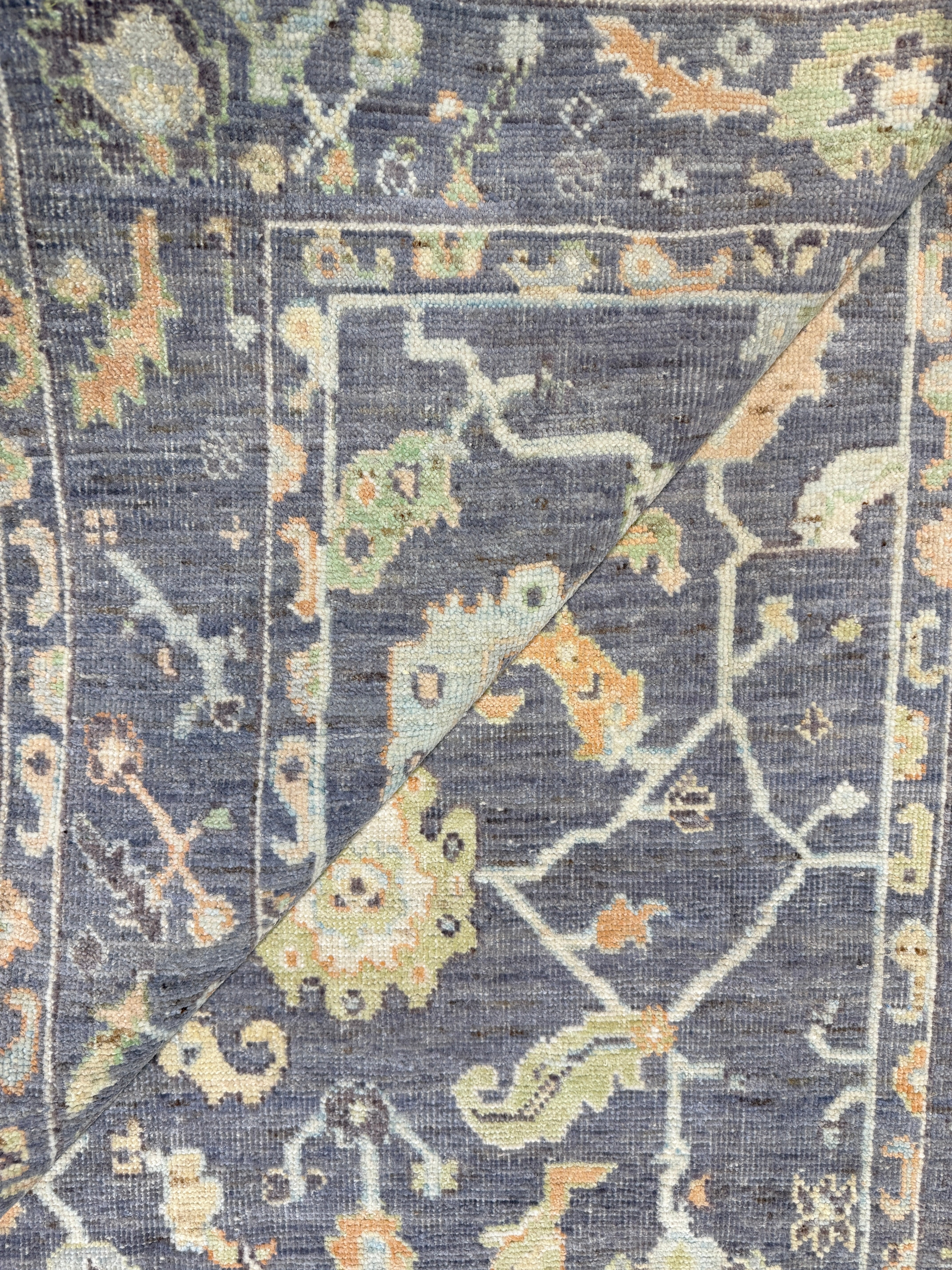 Janelle Winter 3.10x6.2 Lavender Hand-Knotted Whitewashed Oushak
