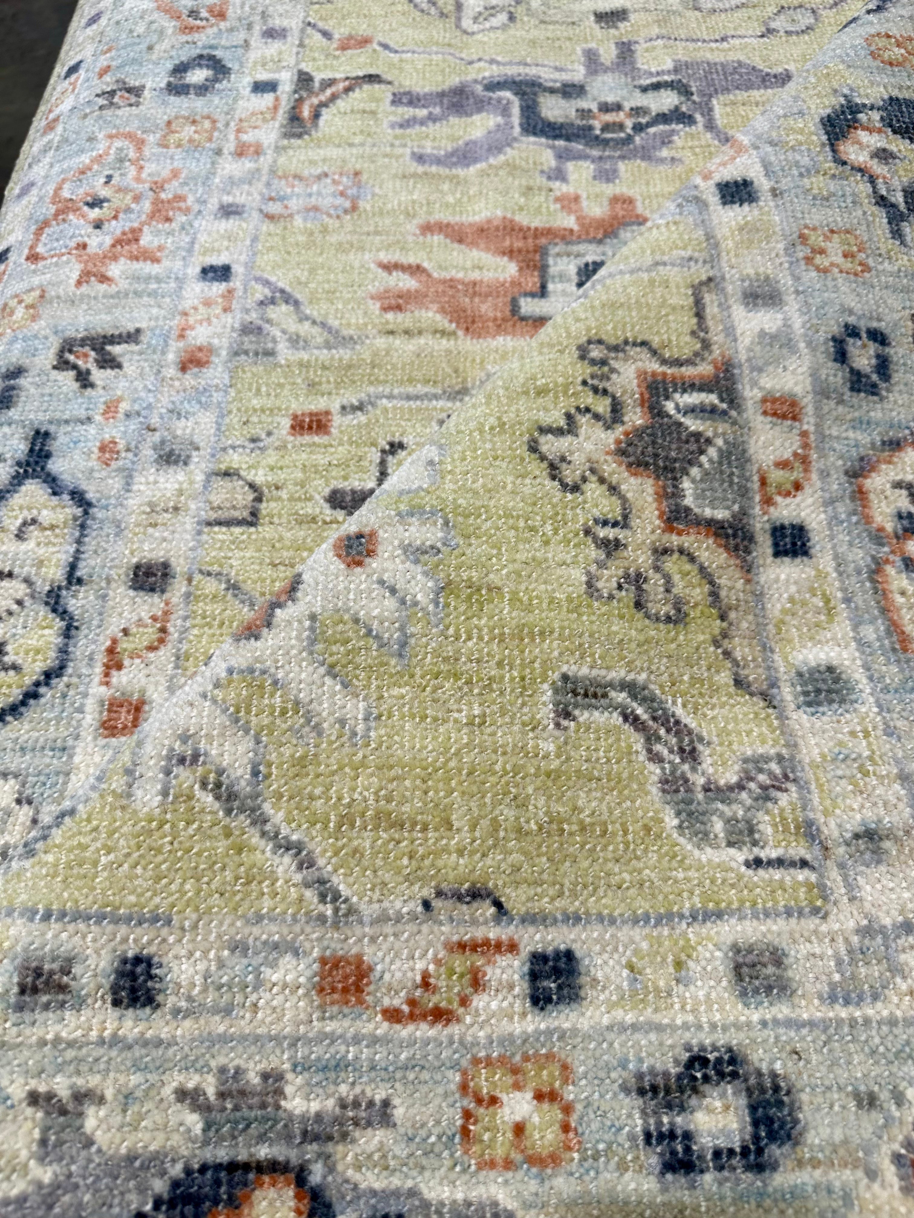 Agnes Demille 3x12 Colorful Afghani Whitewashed Oushak Runner