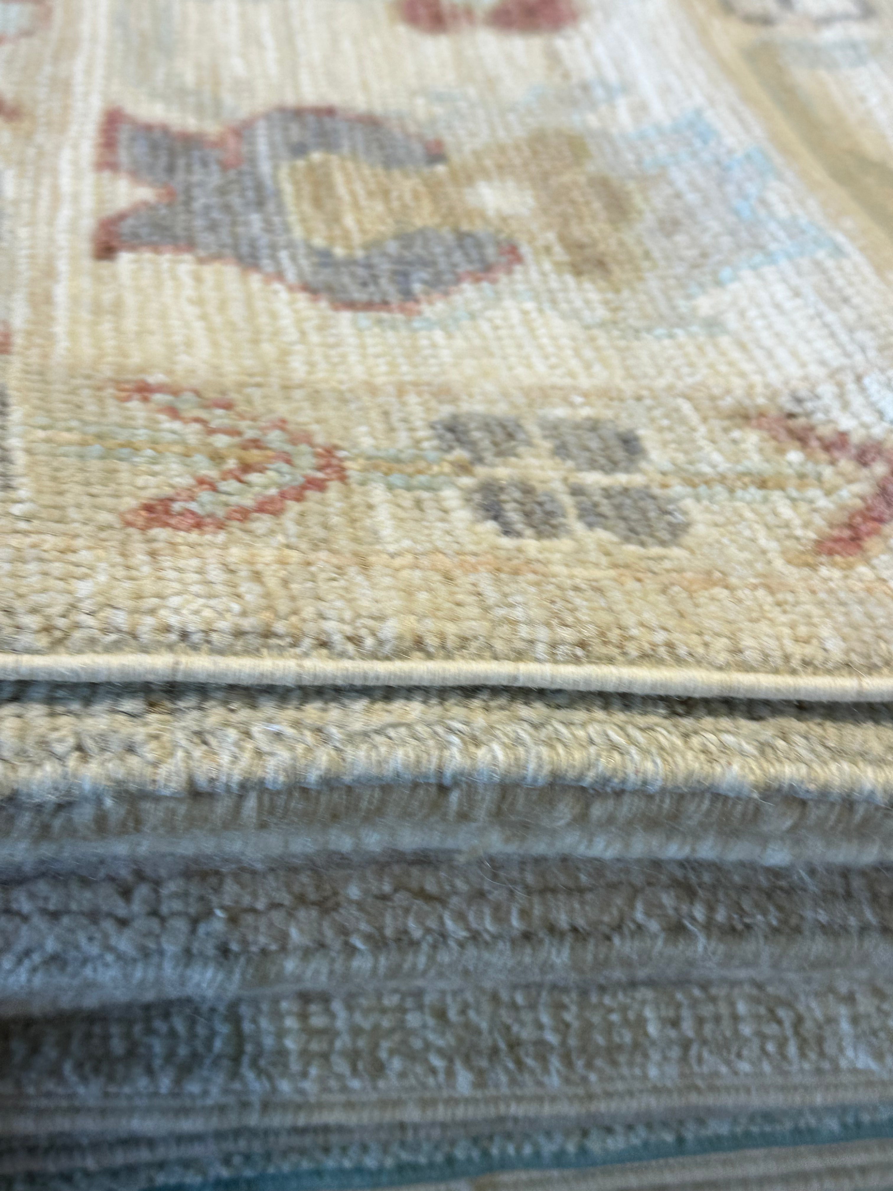 Hannah Cheramy 8.3x9.8 Grey Hand-Knotted Oushak Rug