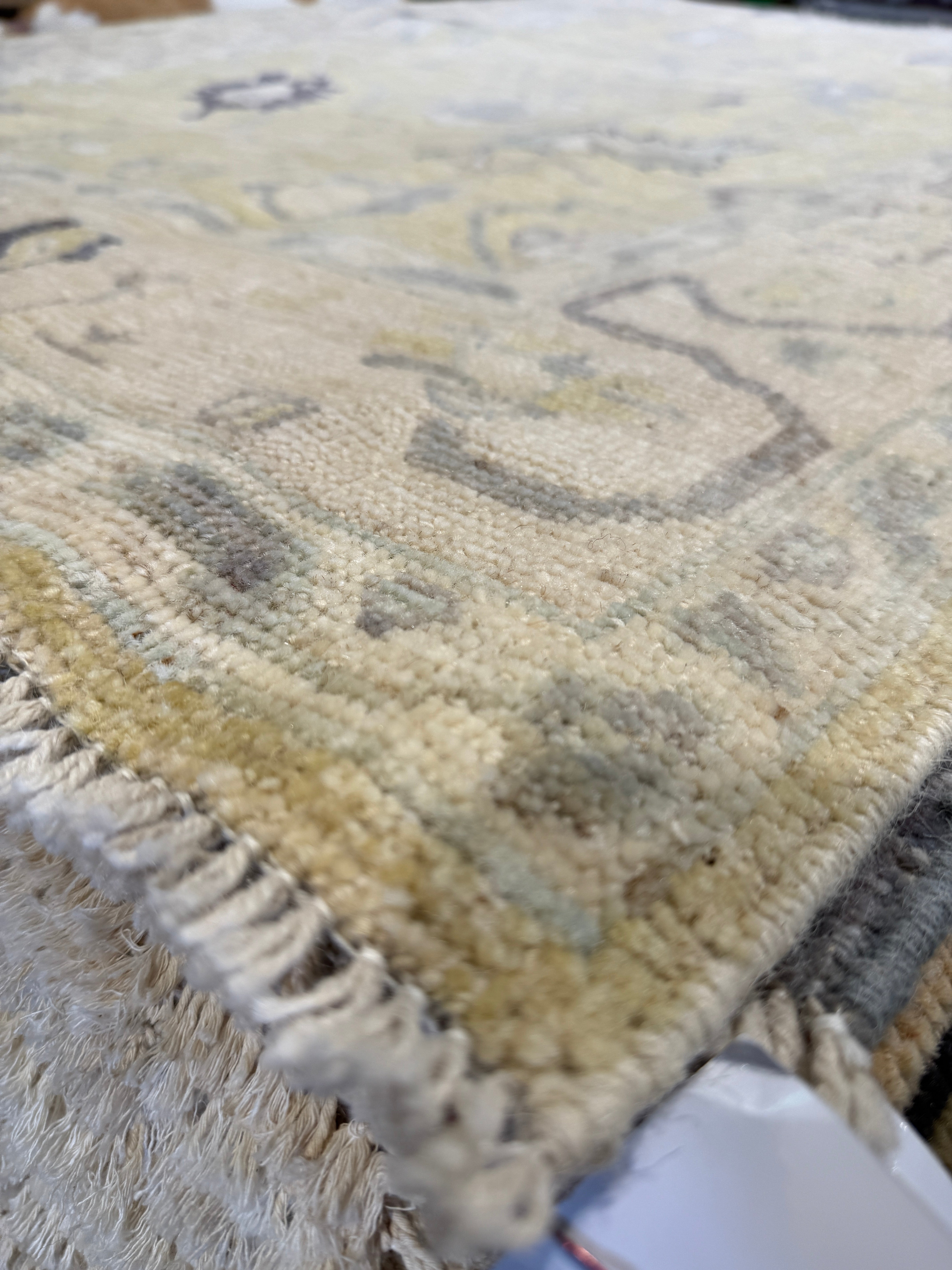 Celia 3.11x5.11 Green Hand-Knotted Whitewashed Oushak