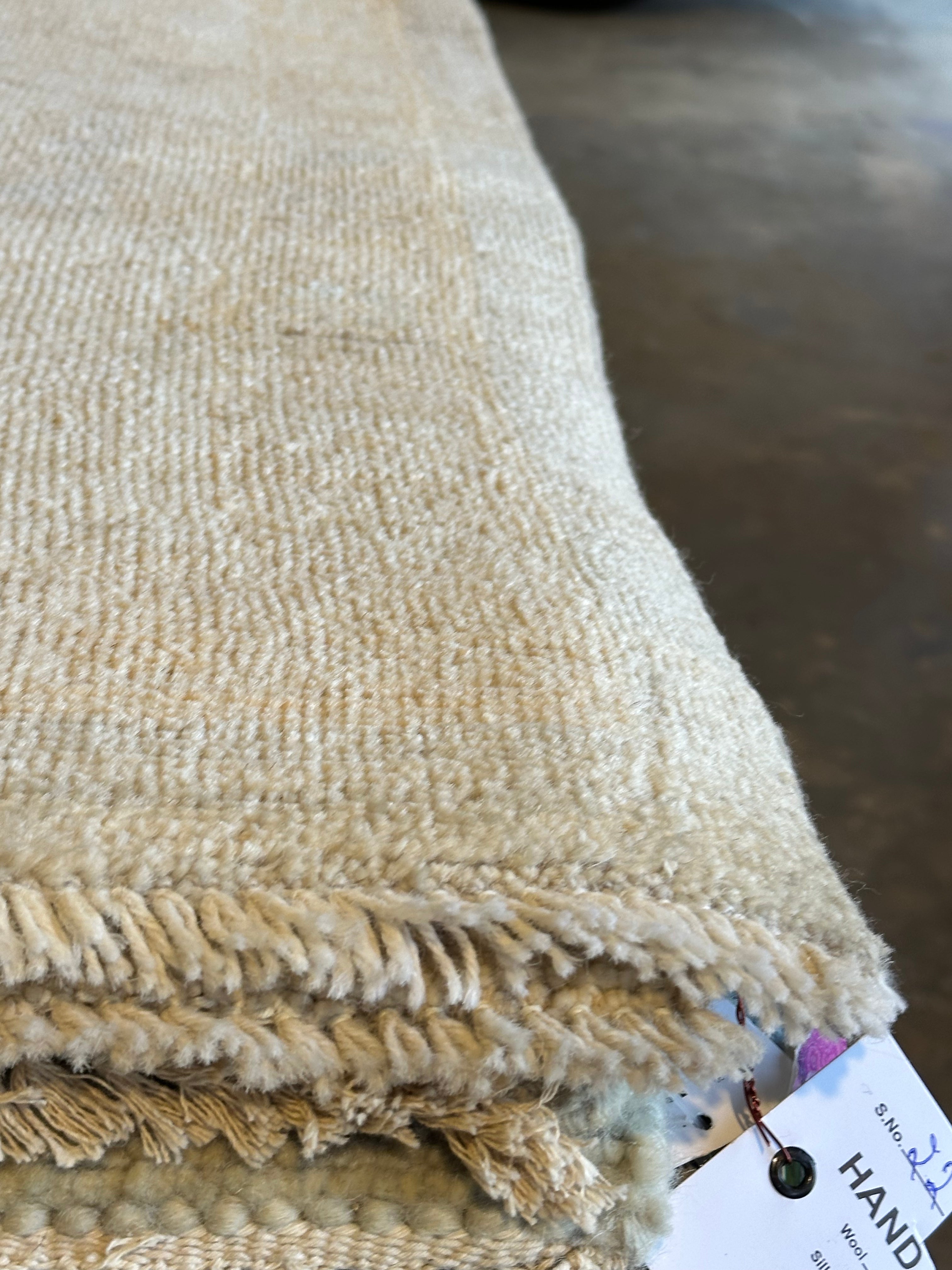 Julie Matthews 9.11x13.2 Blue Whitewashed Hand-Knotted Oushak Rug