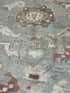Denise Wood 5.1x7.4 Blue Hand-Knotted Oushak