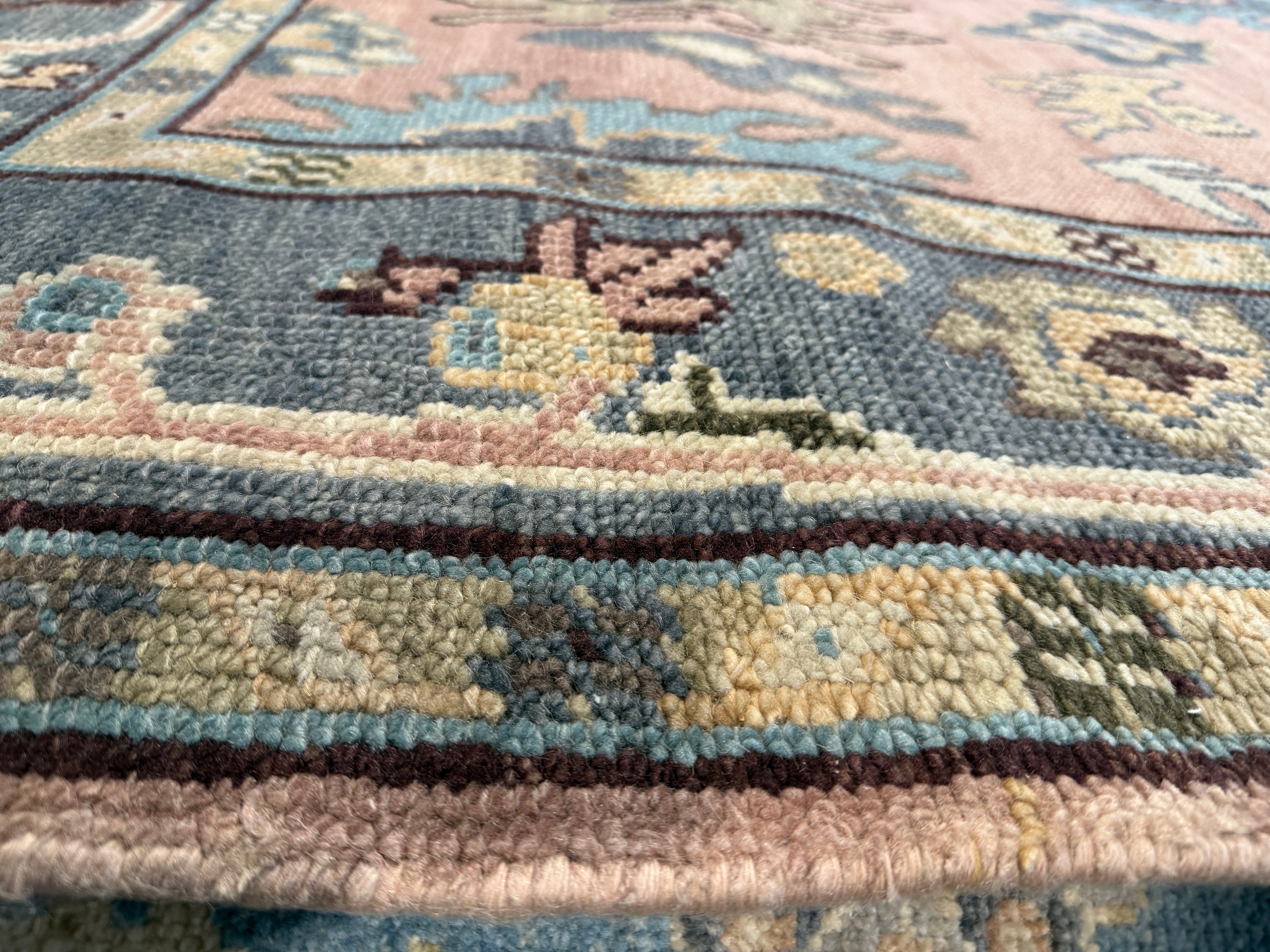 Candy Barr 6x9 Light Pink Hand-Knotted Oushak