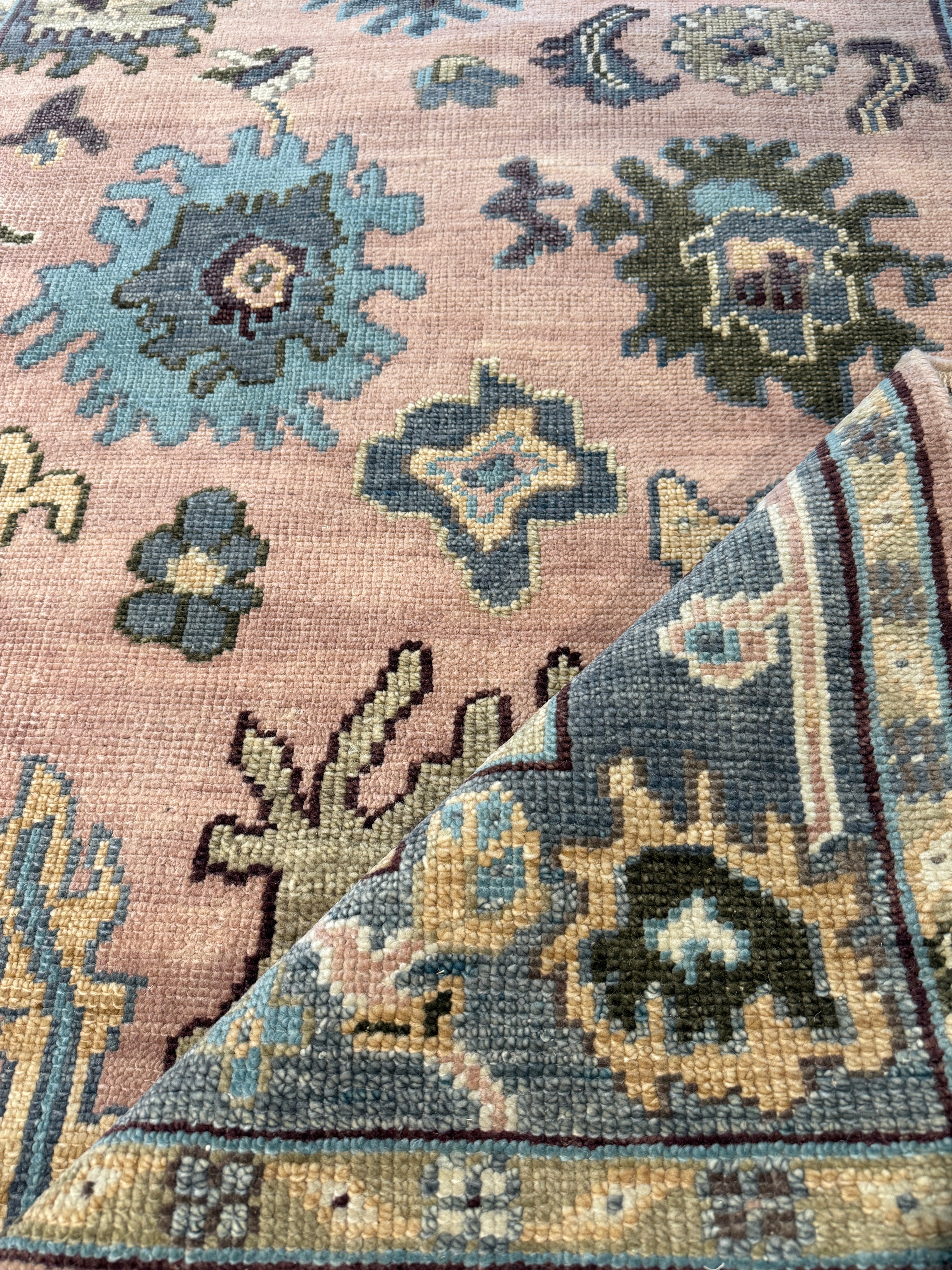 Candy Barr 6x9 Light Pink Hand-Knotted Oushak