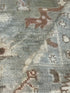 Denise Wood 5.1x7.4 Blue Hand-Knotted Oushak