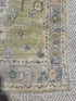 Lais Pedroso 2.10x4.11 Green Hand-Knotted Whitewashed Oushak