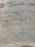 Andrea Deveau 1.10x10.10 Blue Whitewashed Hand-Knotted Oushak