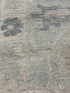 Andrea Deveau 1.10x10.10 Blue Whitewashed Hand-Knotted Oushak