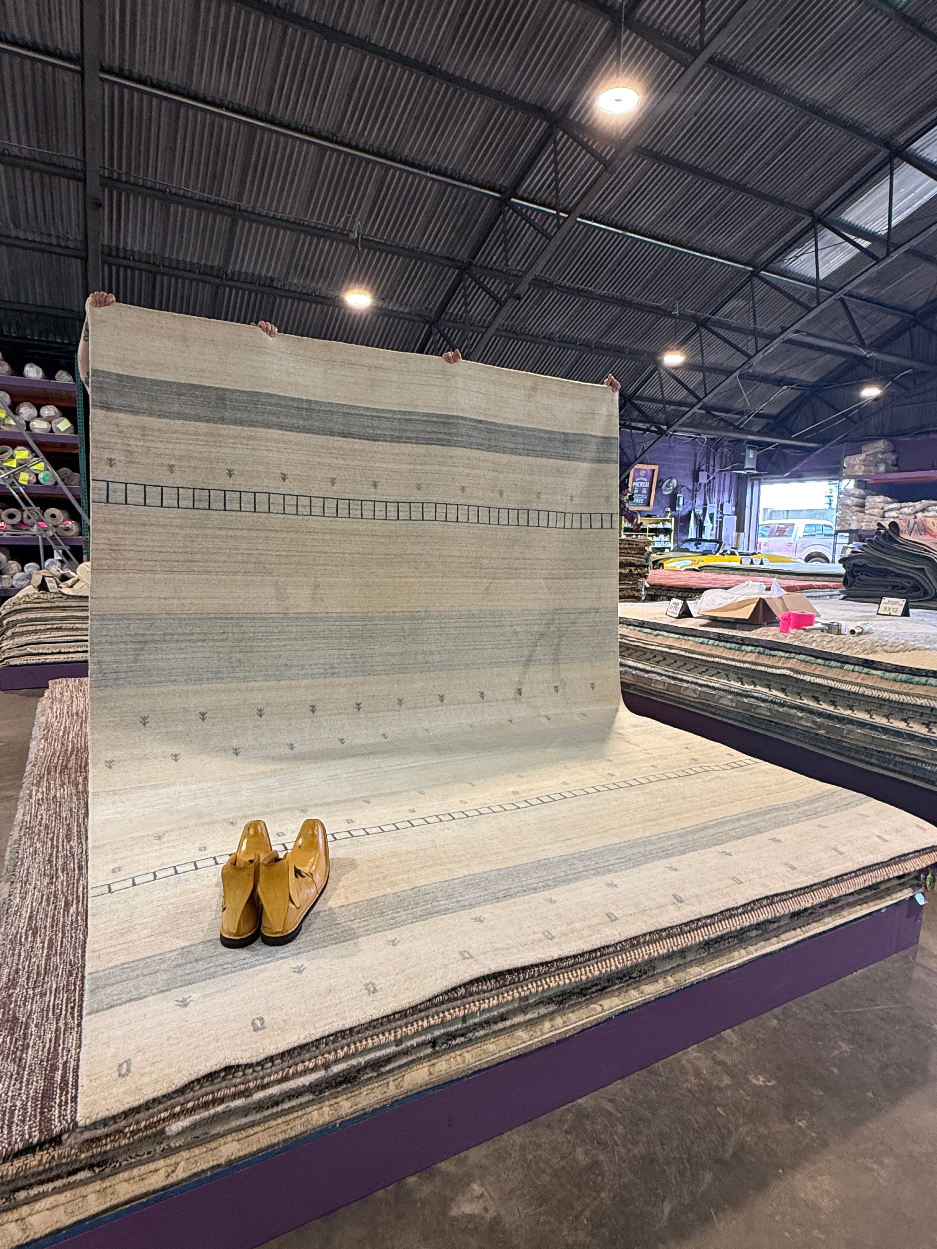 Tre Marcel Cooper 8.3x11.3 Beige Handwoven Modern Rug