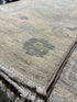 Meredith Meade 1.10x11.2 Blue Whitewashed Hand-Knotted Oushak