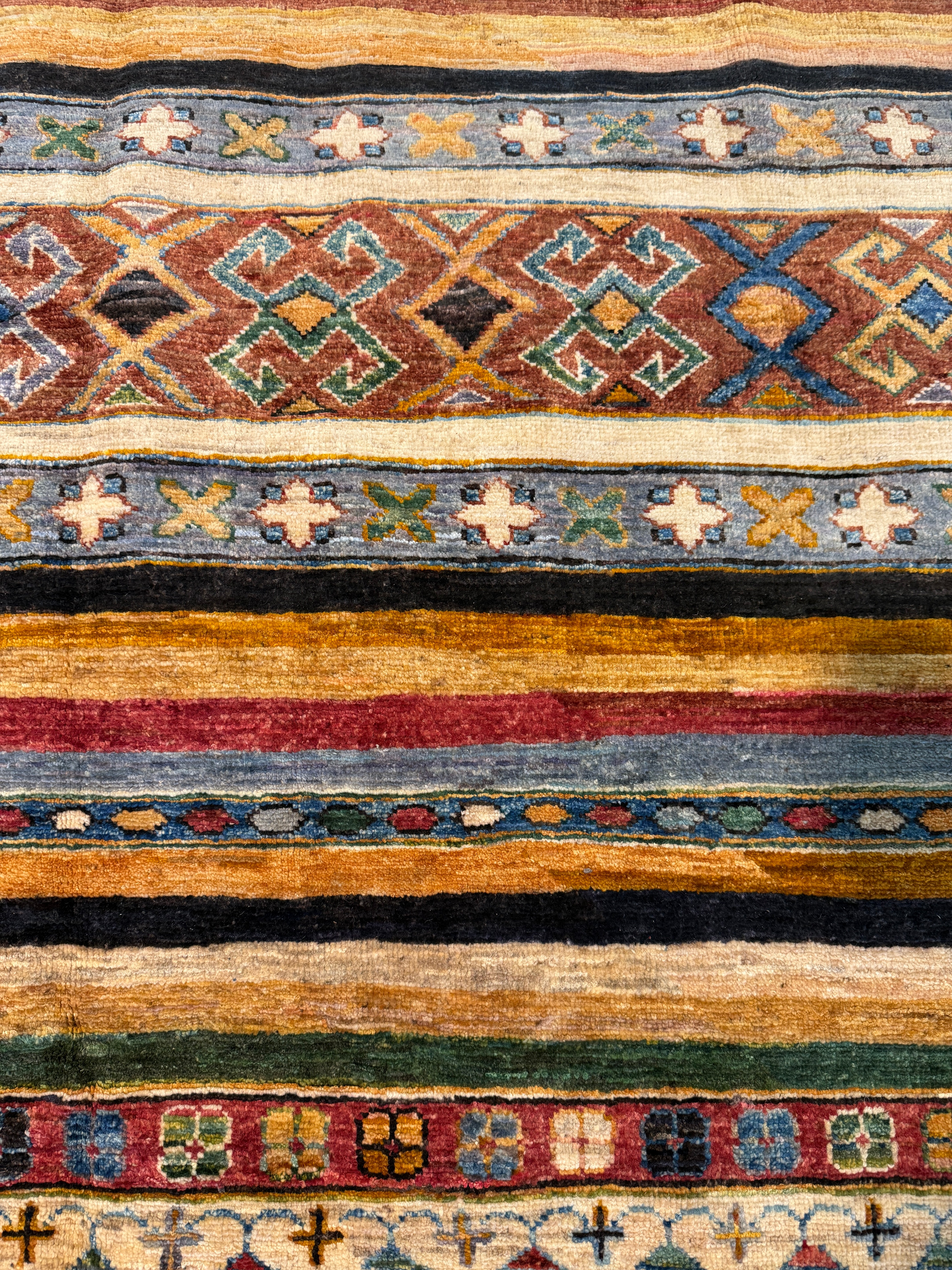 Tess 6.6x9.3 Colorful Hand-Knotted Whitewashed Oushak
