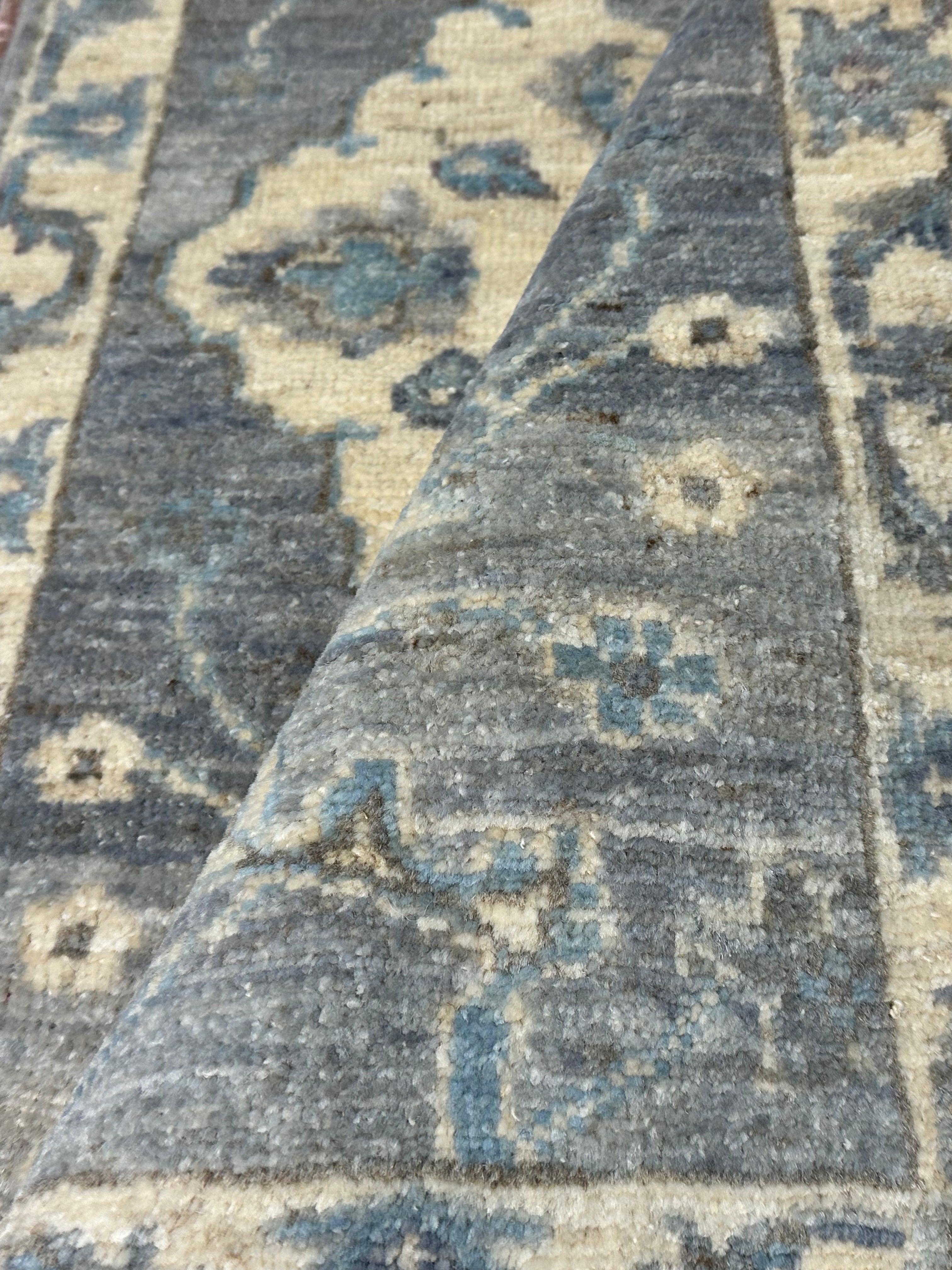 Trina Corkum 2x3 Blue Hand-Knotted Oushak