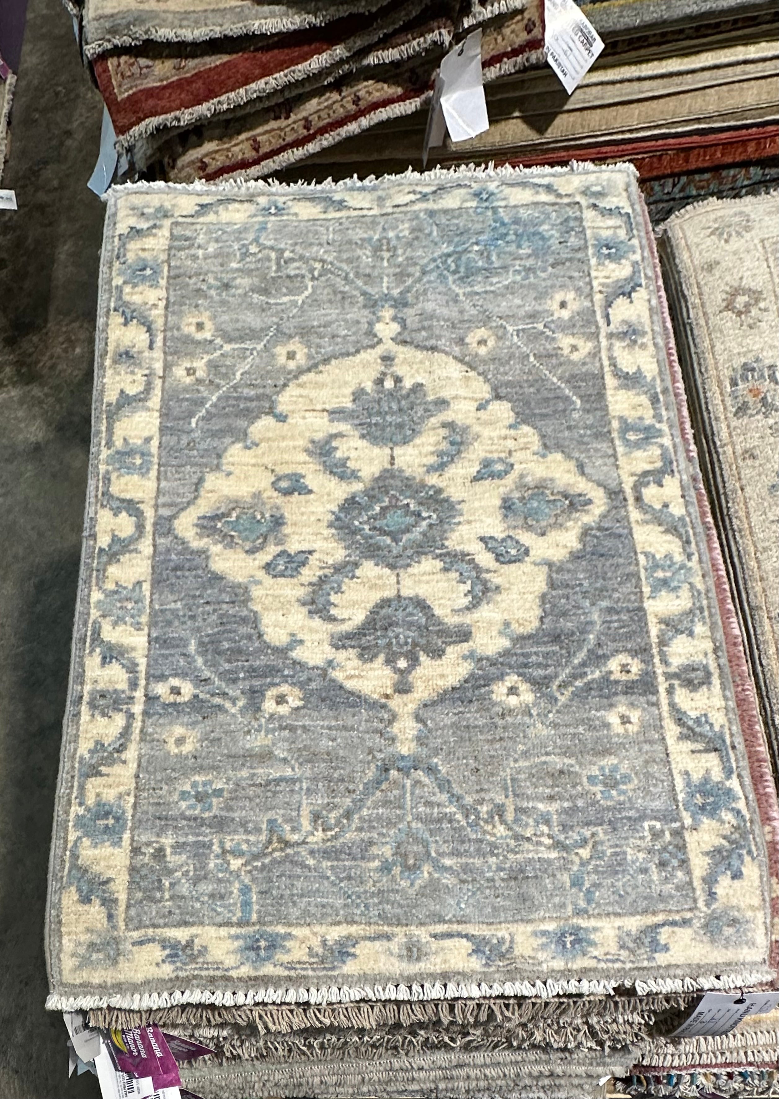 Trina Corkum 2x3 Blue Hand-Knotted Oushak