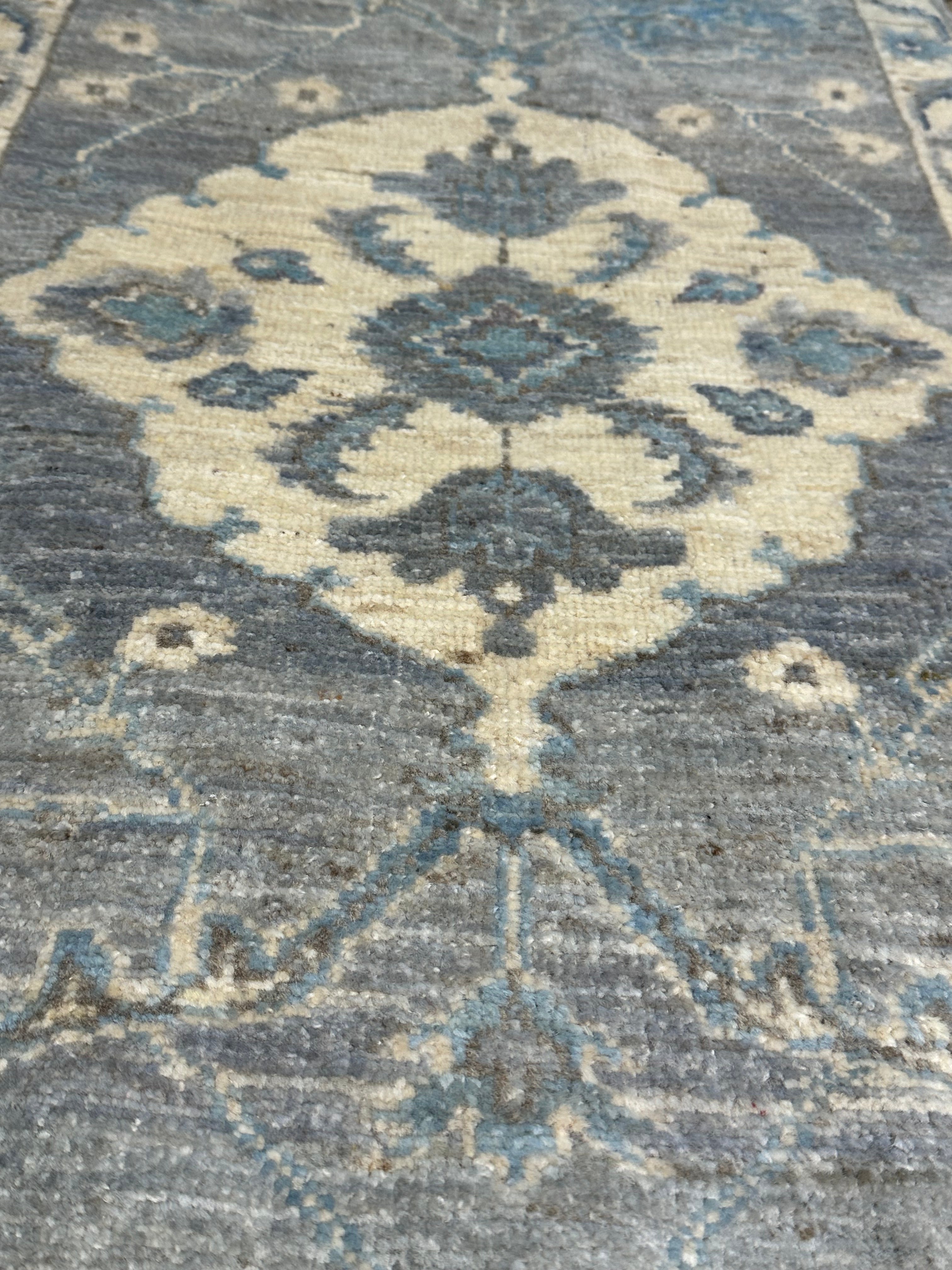 Trina Corkum 2x3 Blue Hand-Knotted Oushak