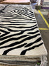 Joe Exotic 8.6x13 Hand-Tufted White & Black Zebra Print