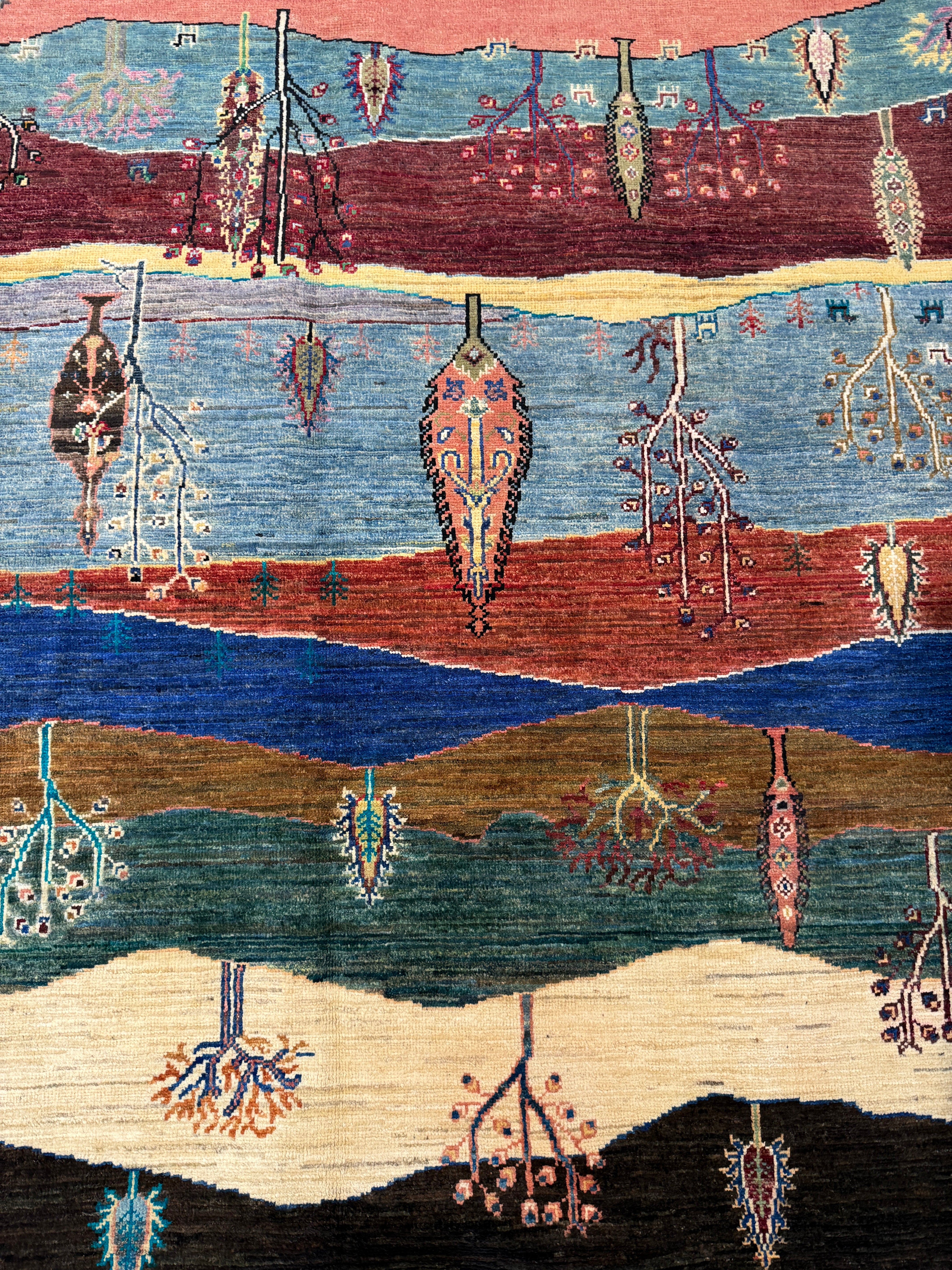 Caitlin Hobart 6.7x9.7 Colorful Hand-Knotted Whitewashed Oushak