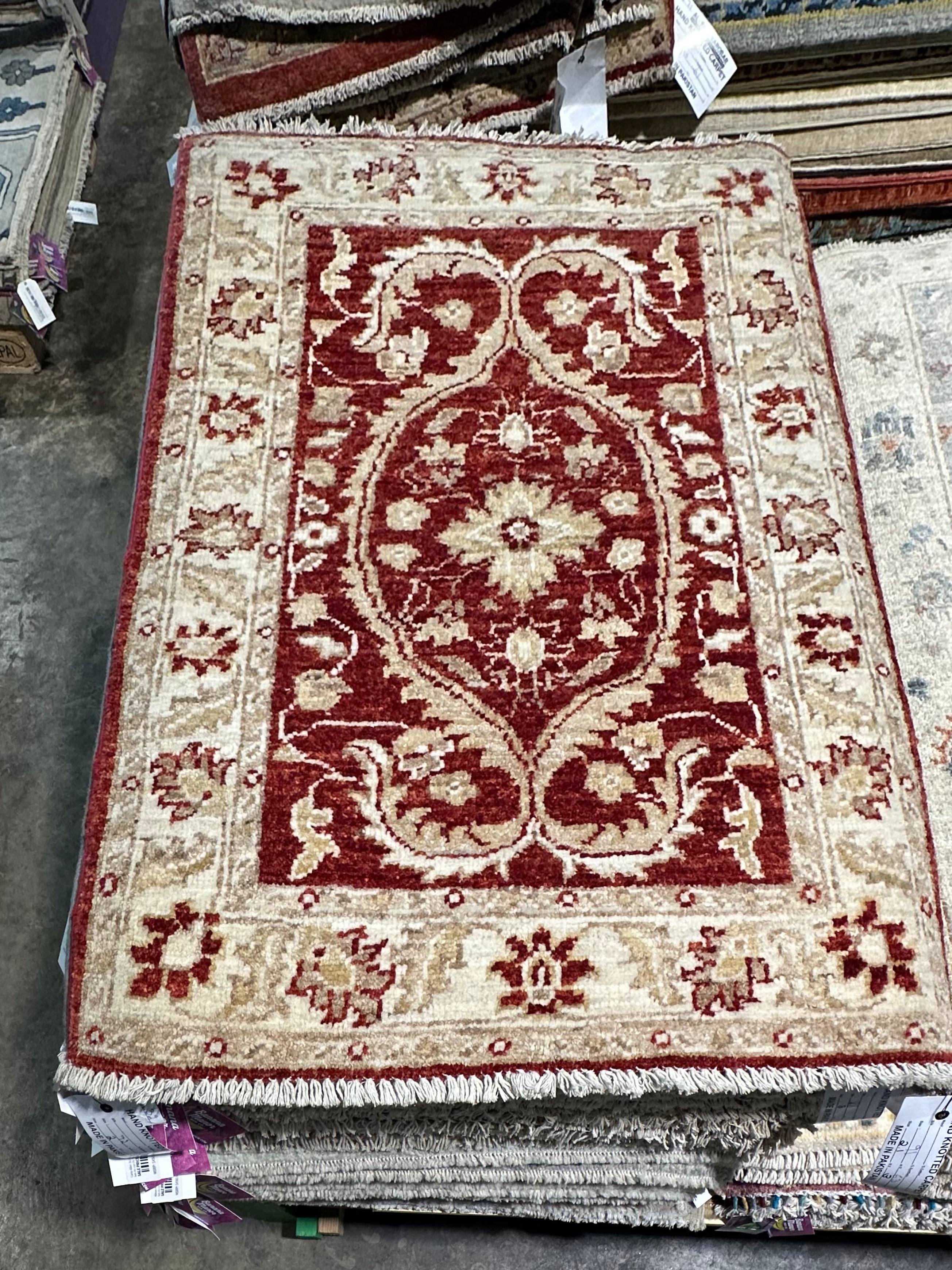 Kelly Rex 2x3 Red Hand-Knotted Oushak