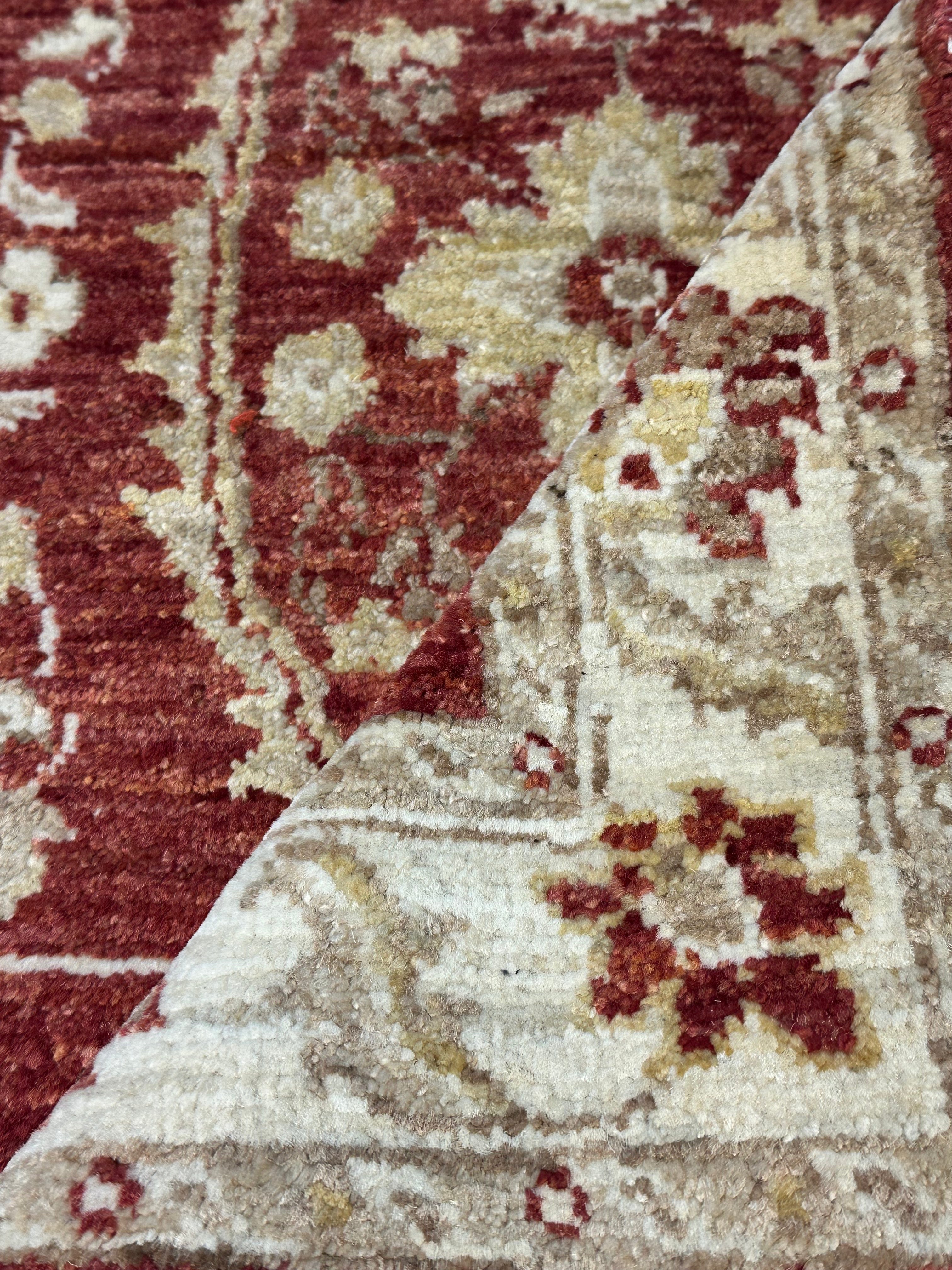Phoebe Rex 2.1x3 Red Hand-Knotted Oushak