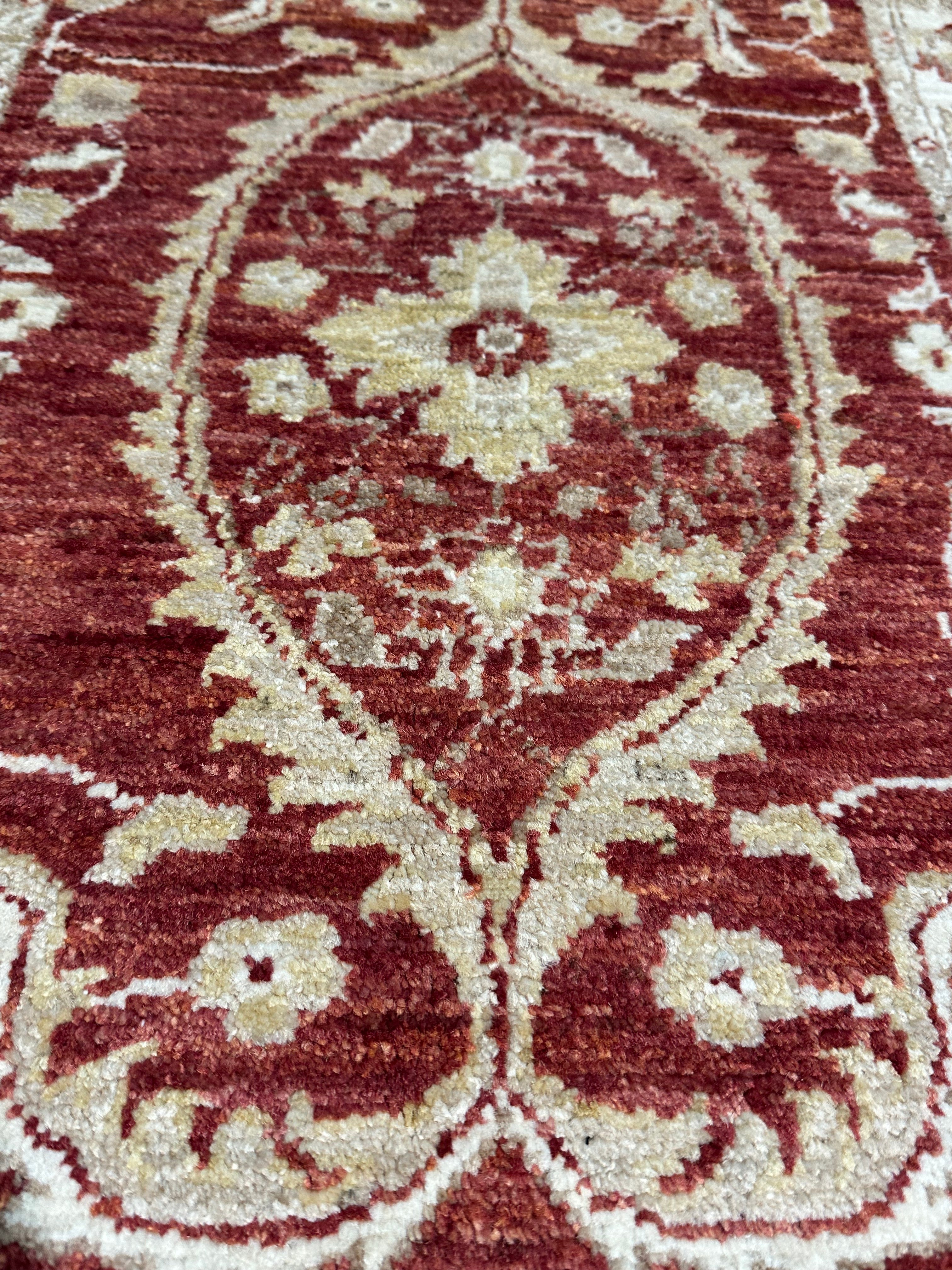 Phoebe Rex 2.1x3 Red Hand-Knotted Oushak