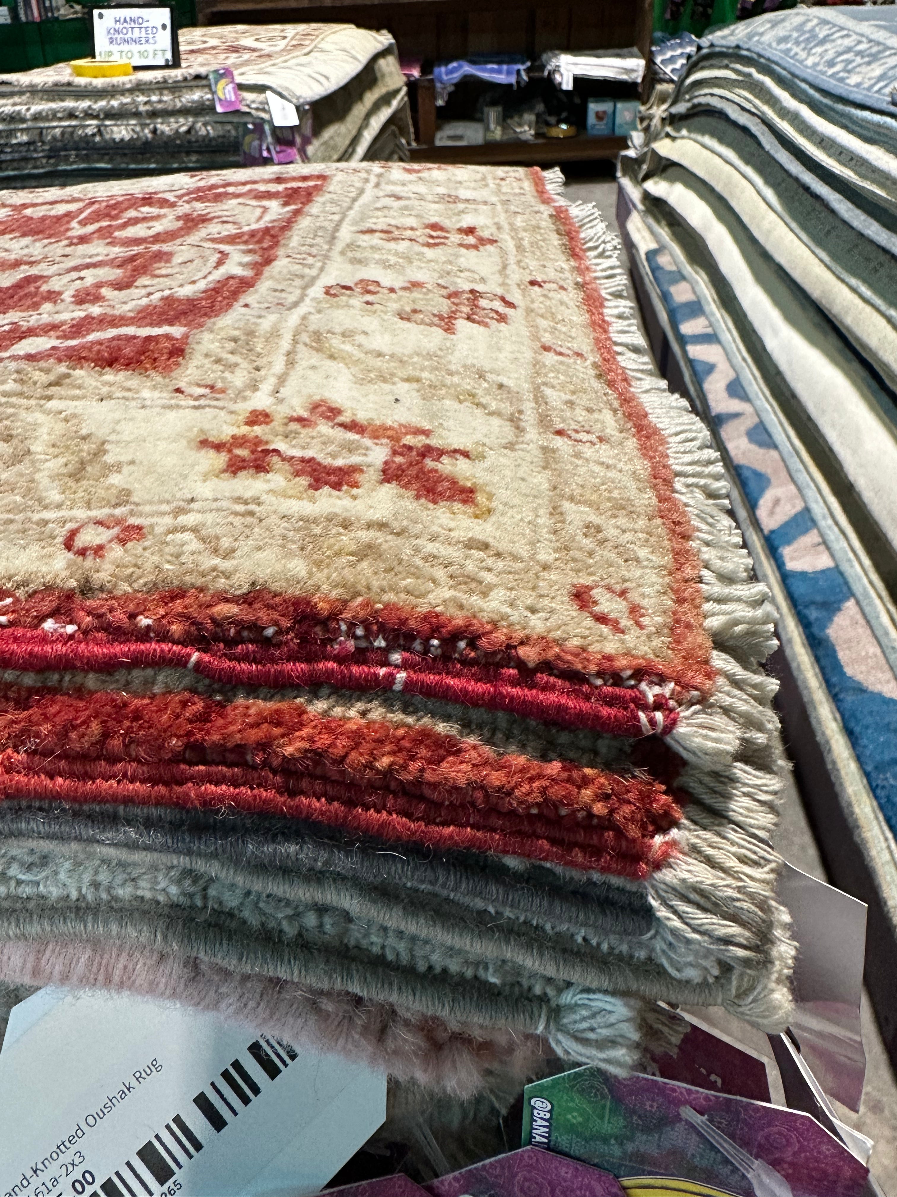 Phoebe Rex 2.1x3 Red Hand-Knotted Oushak