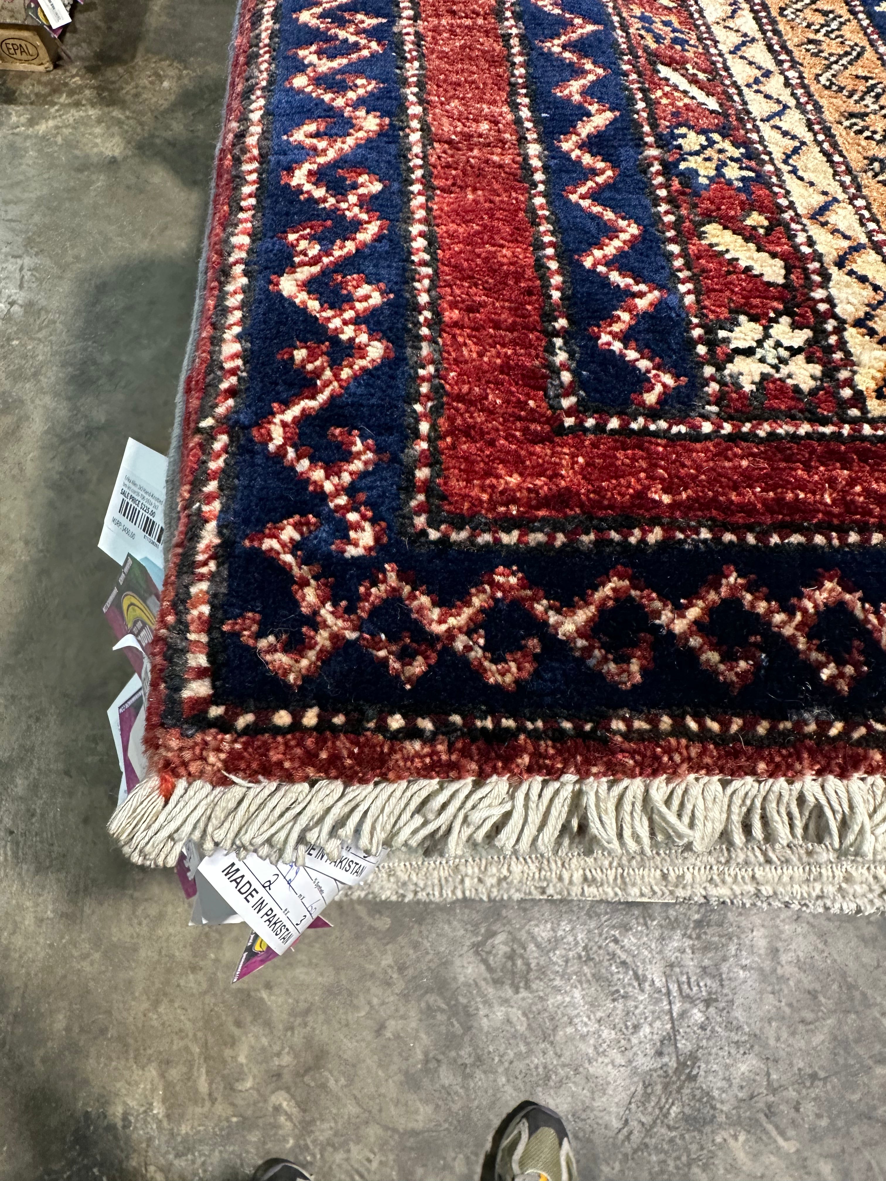 Avery Konrad 2x3 COLOR Whitewashed Hand-Knotted Oushak