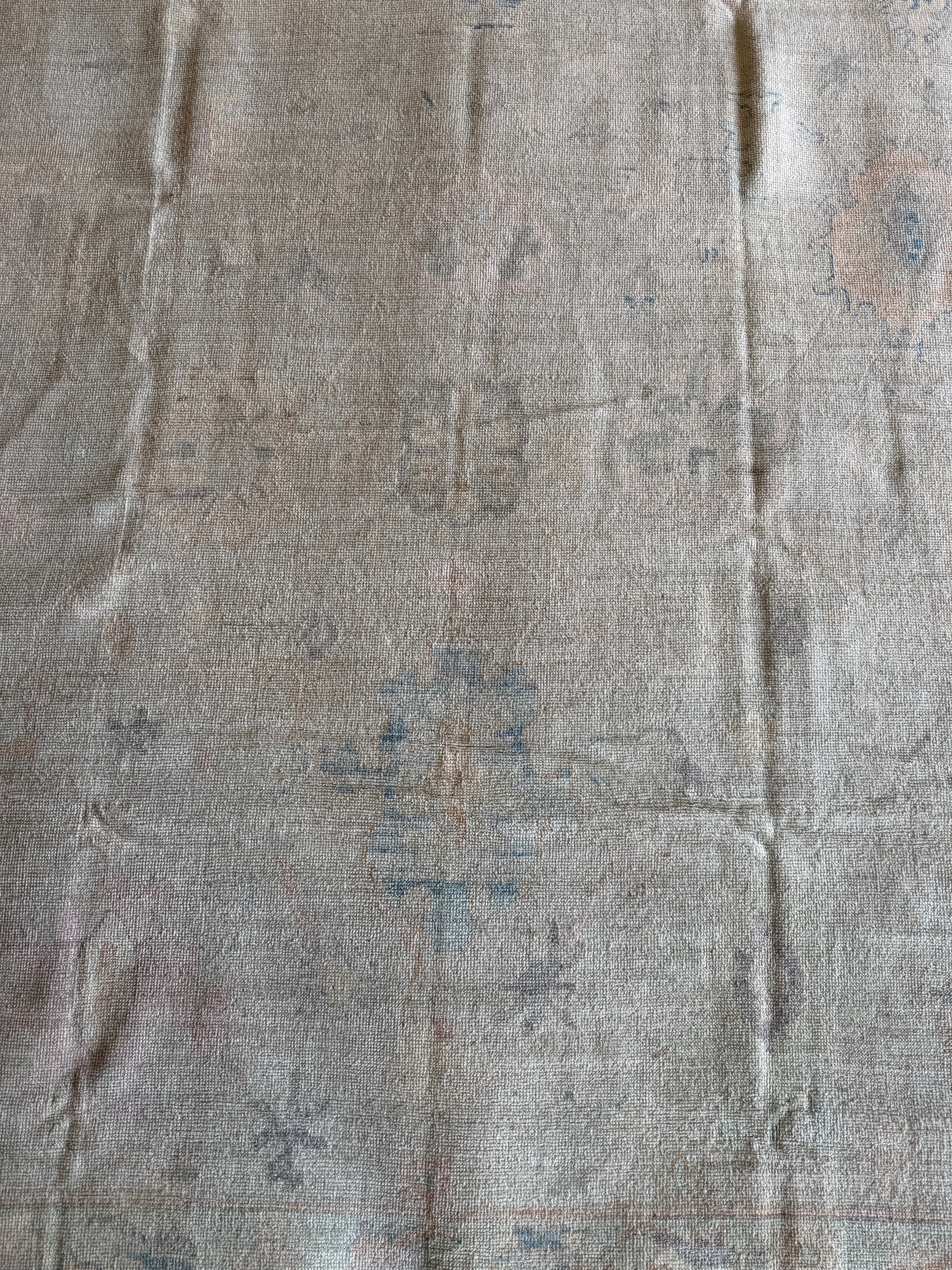Joy 9.2x11.10 Light Green Hand-Knotted Whitewashed Oushak