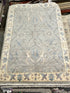 Stephanie Clervi 2x3 Blue Whitewashed Hand-Knotted Oushak