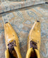 Delphine Krakoff 8.3x10 Light Brown and Blue Hand-Knotted Oushak Rug