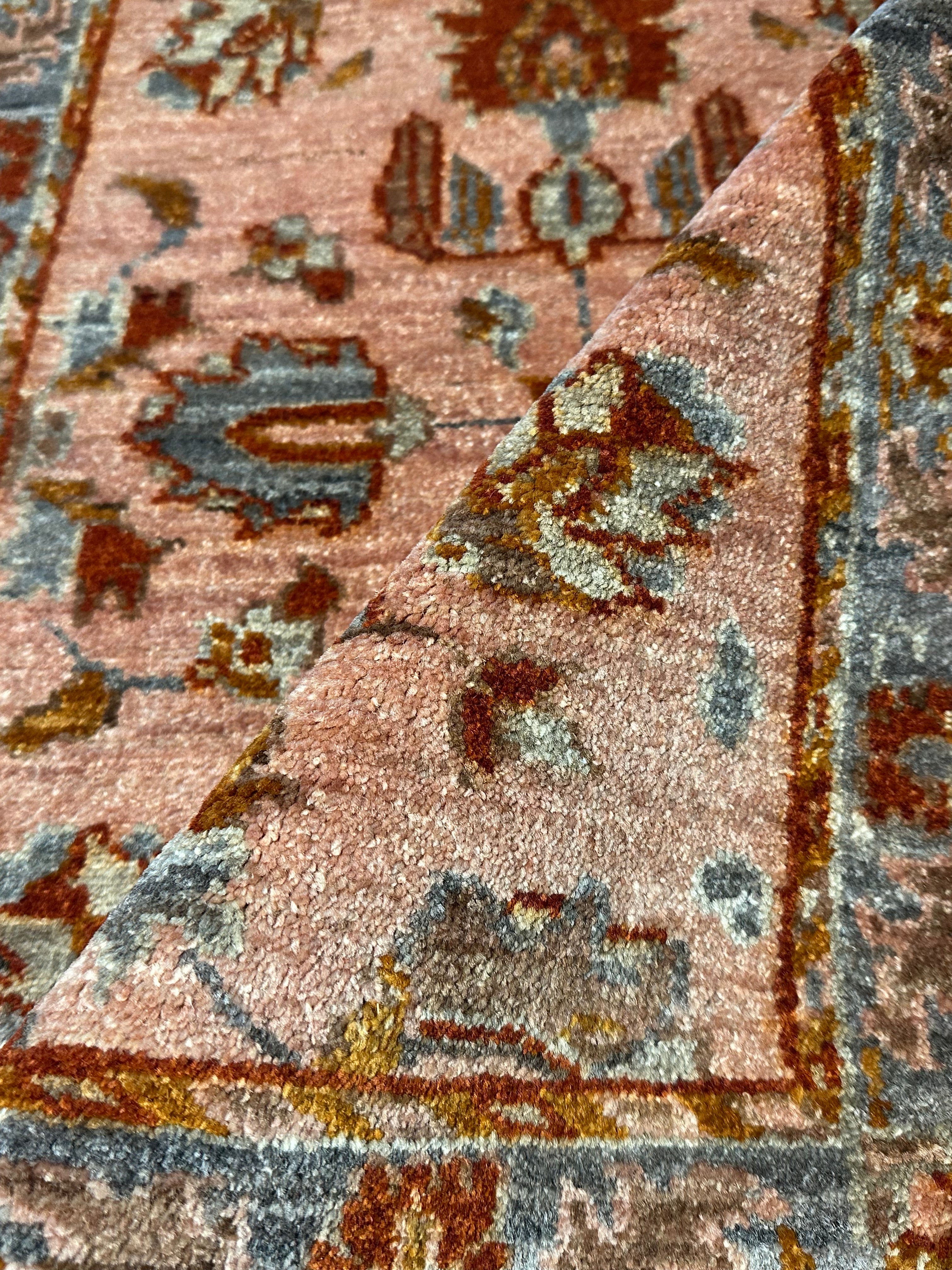 Leah Pritchard 2x2.11 Pink Hand-Knotted Oushak