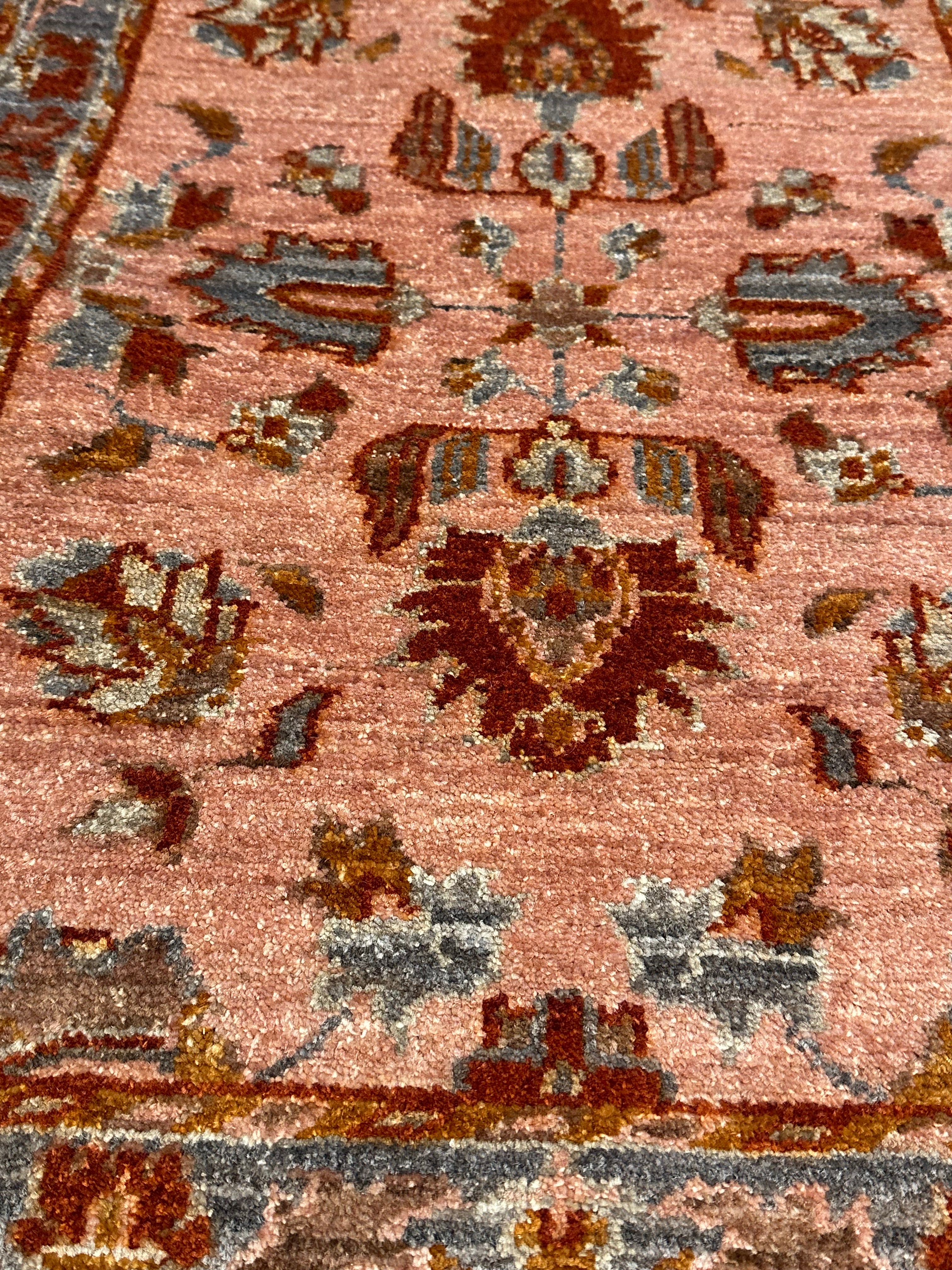 Leah Pritchard 2x2.11 Pink Hand-Knotted Oushak