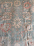 Molly Mc'Cohen 8.10x11.11 Blue Hand-Knotted Whitewashed Oushak
