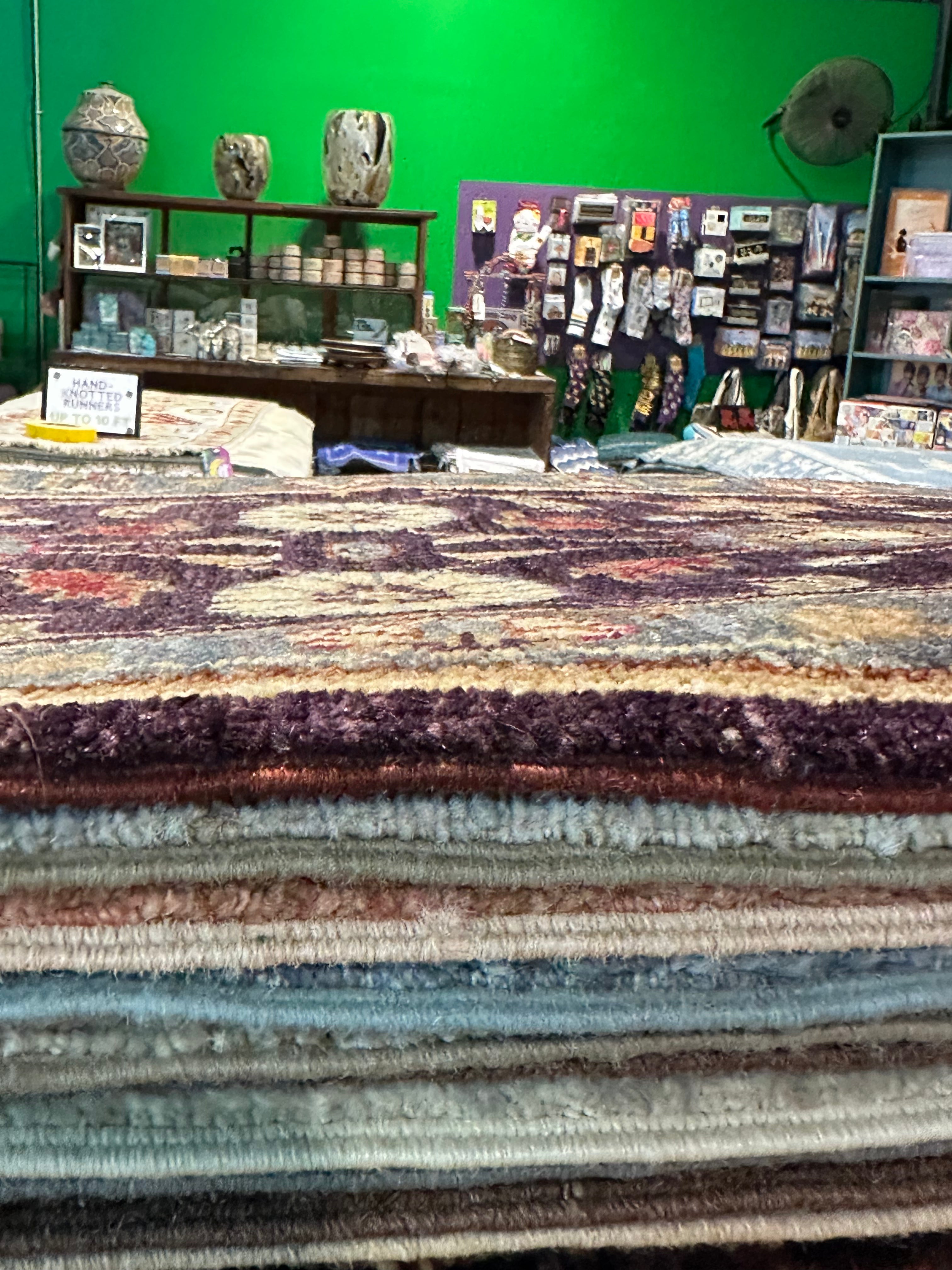Martina Kelades 1.10x2.10 Purple Hand-Knotted Oushak