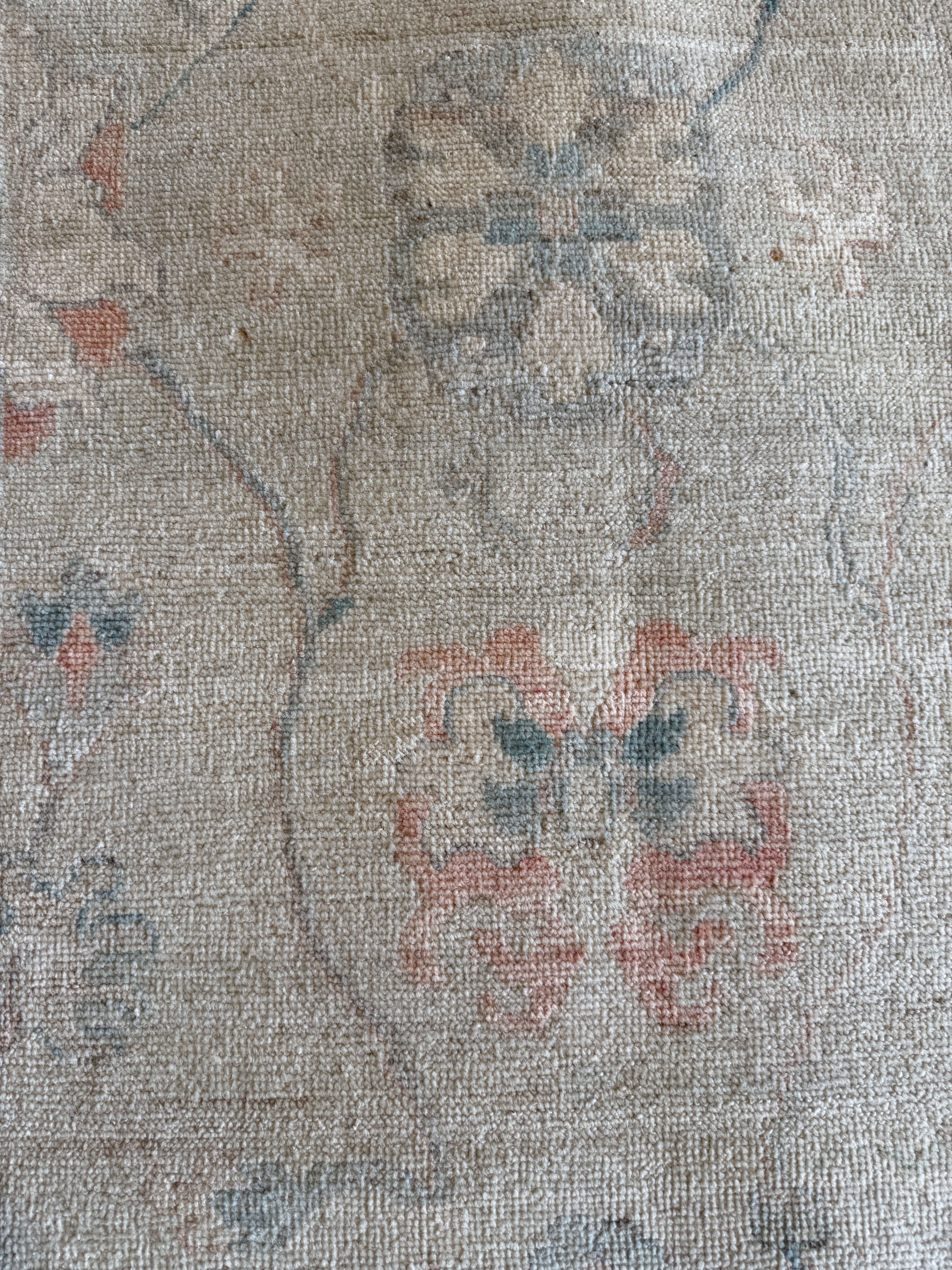 Christy 9.2x11.11 Blue Hand-Knotted Whitewashed Oushak