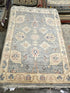 Lee Surrette 1.11x3.1 Blue Whitewashed Hand-Knotted Oushak