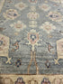 Lee Surrette 1.11x3.1 Blue Whitewashed Hand-Knotted Oushak