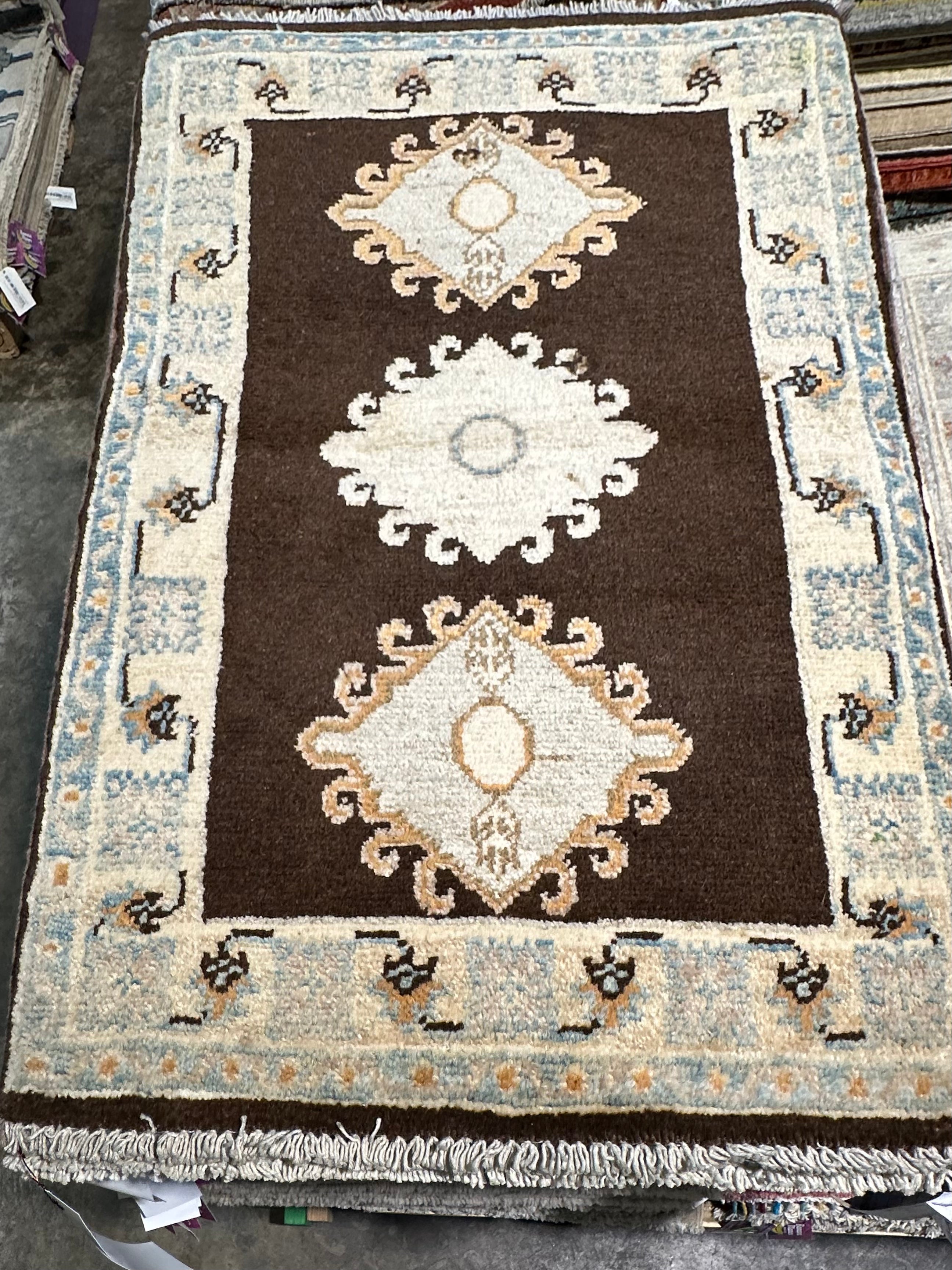 Abby Stevens 1.10x3 Brown Hand-Knotted Oushak