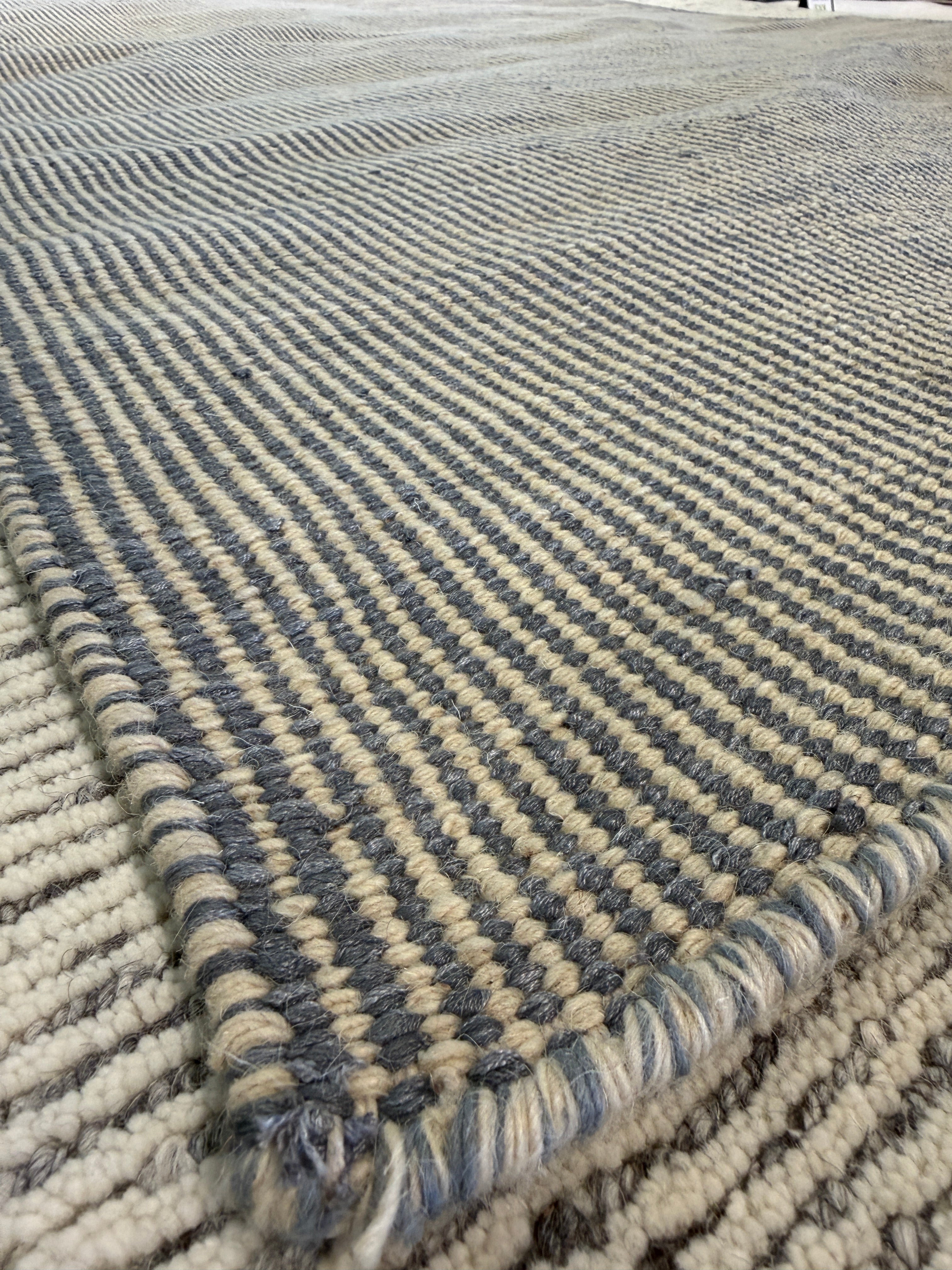 Alton 5.3x7.6 Grey Handwoven Durrie