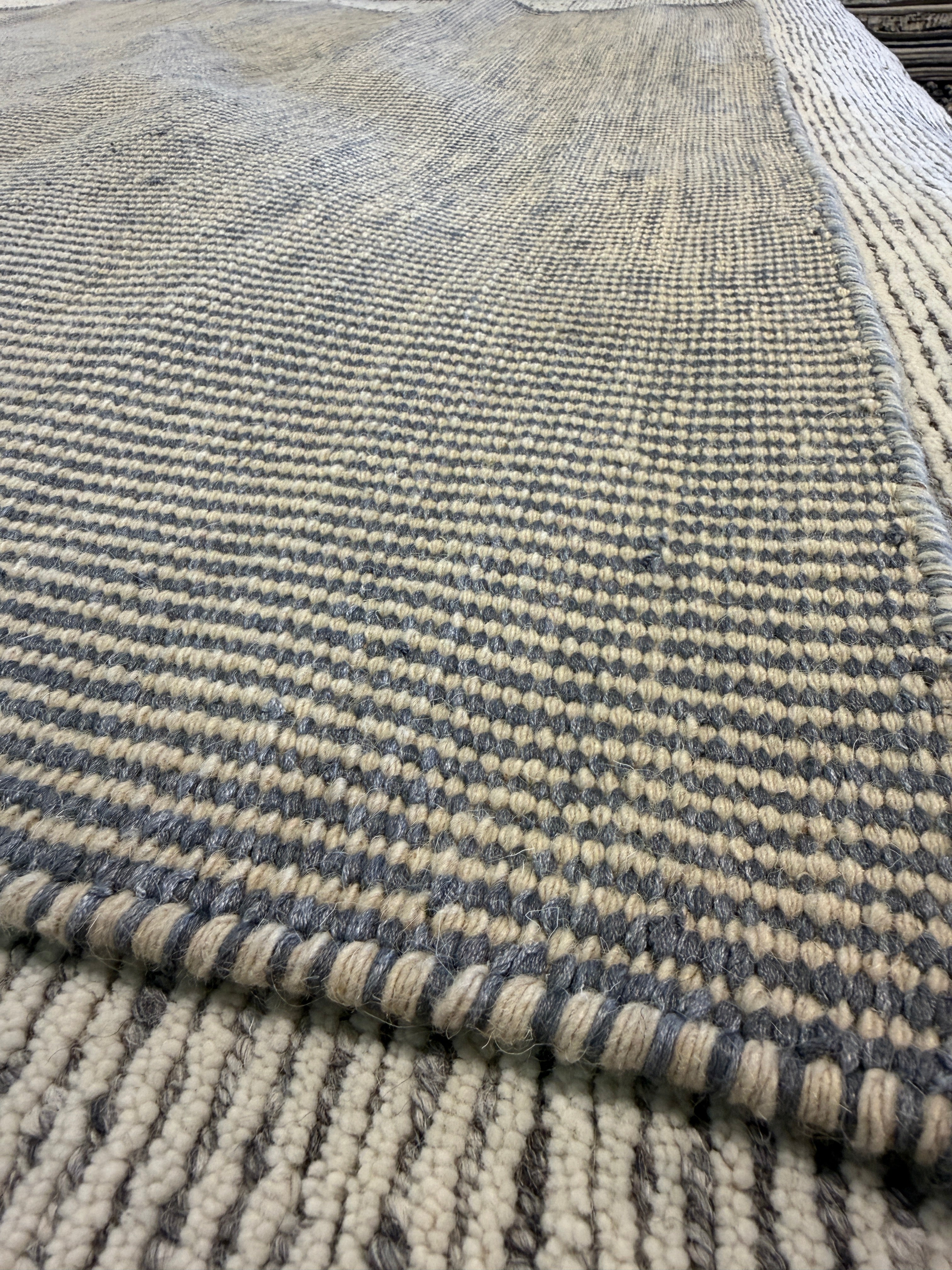 Alton 5.3x7.6 Grey Handwoven Durrie