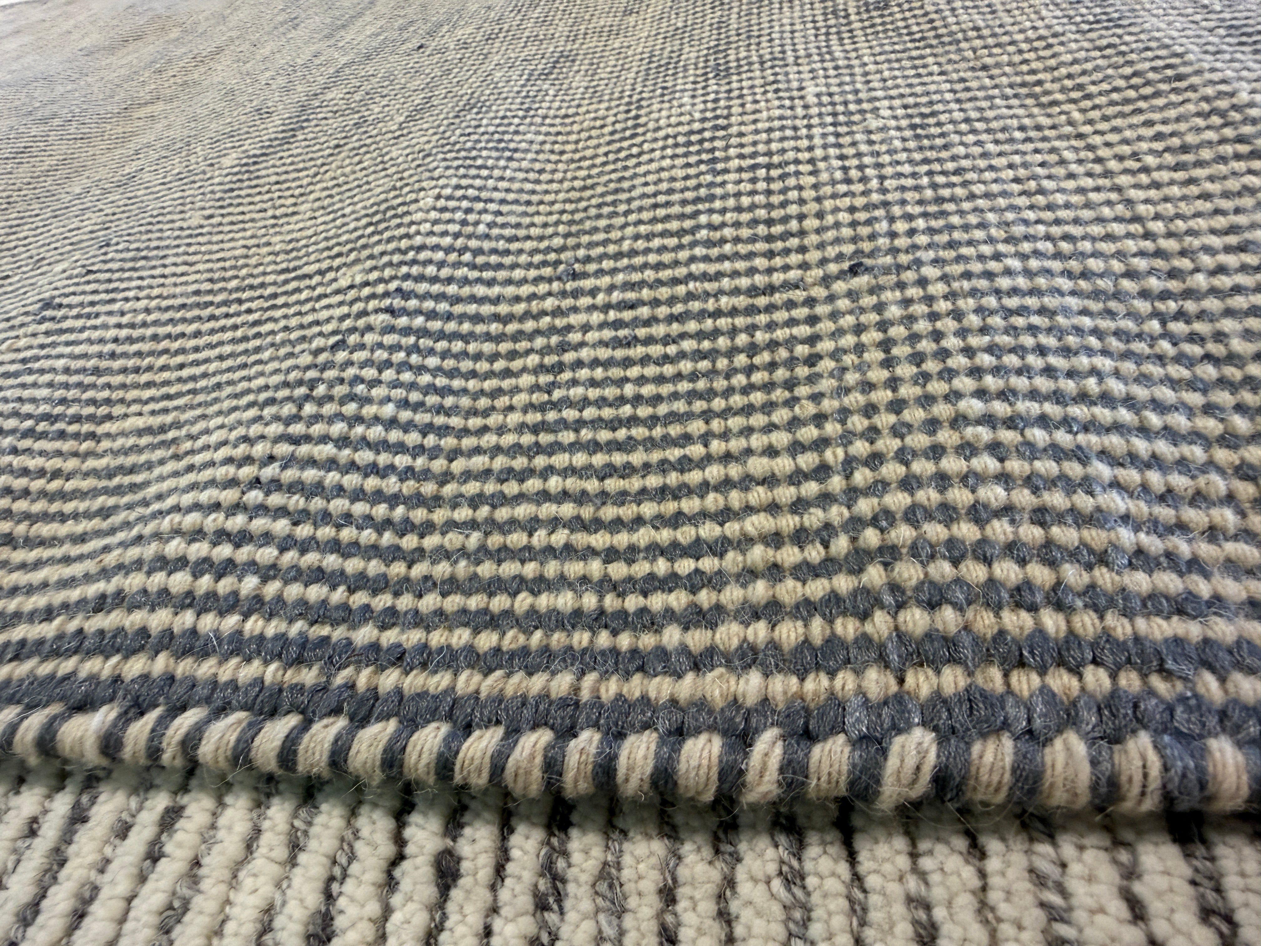 Alton 5.3x7.6 Grey Handwoven Durrie
