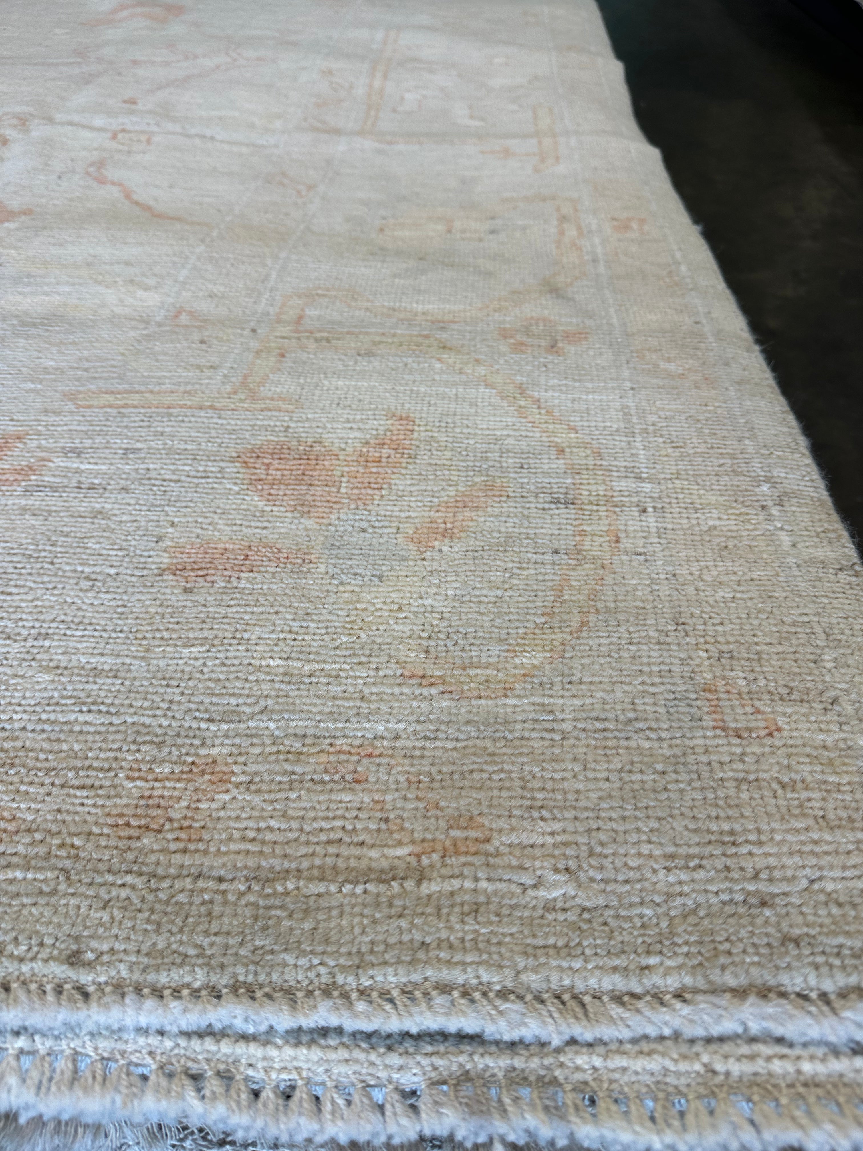 Sophia Doyle 8.3x10.1 Light Blue Whitewashed Hand-Knotted Oushak