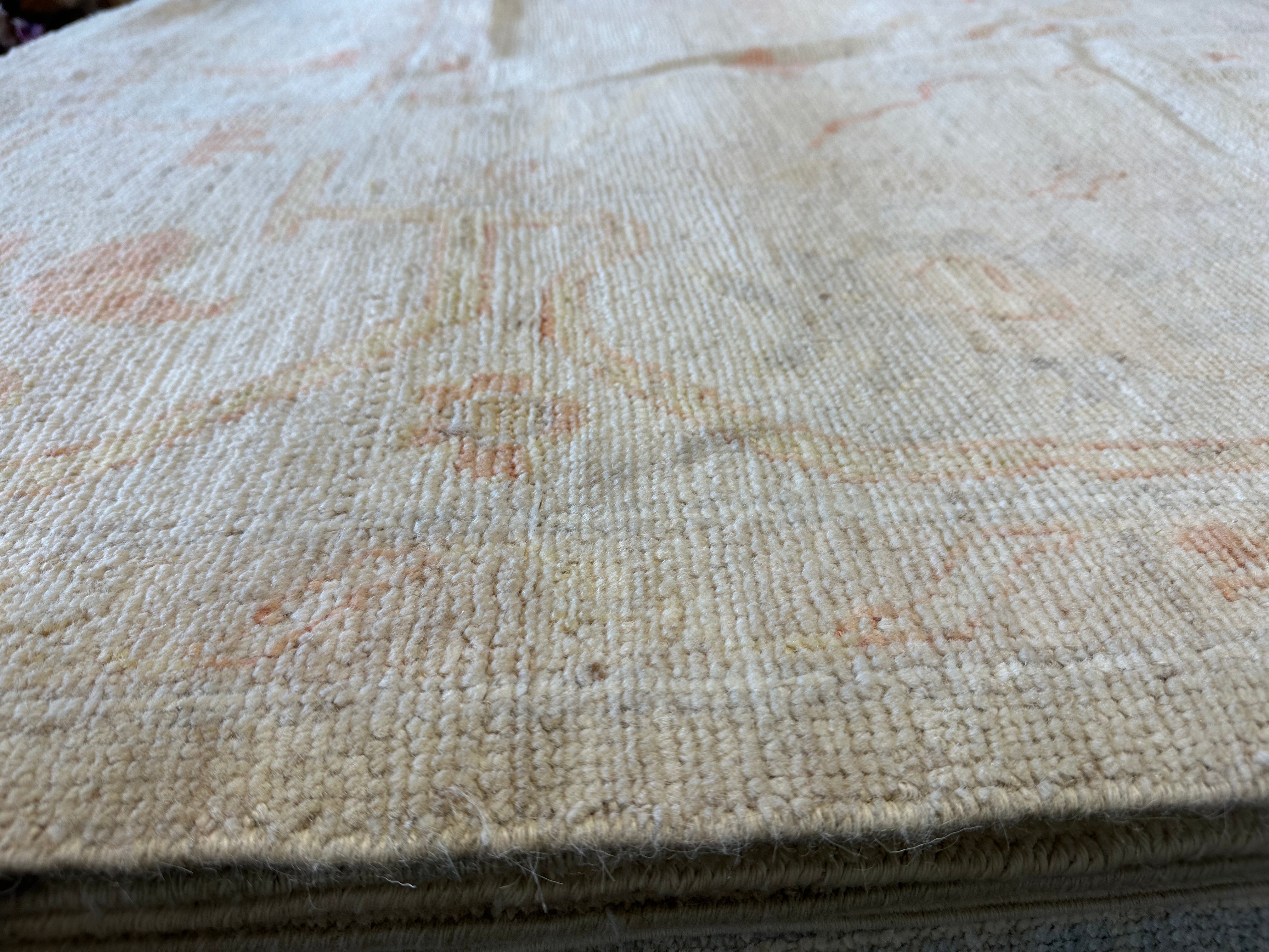 Sophia Doyle 8.3x10.1 Light Blue Whitewashed Hand-Knotted Oushak