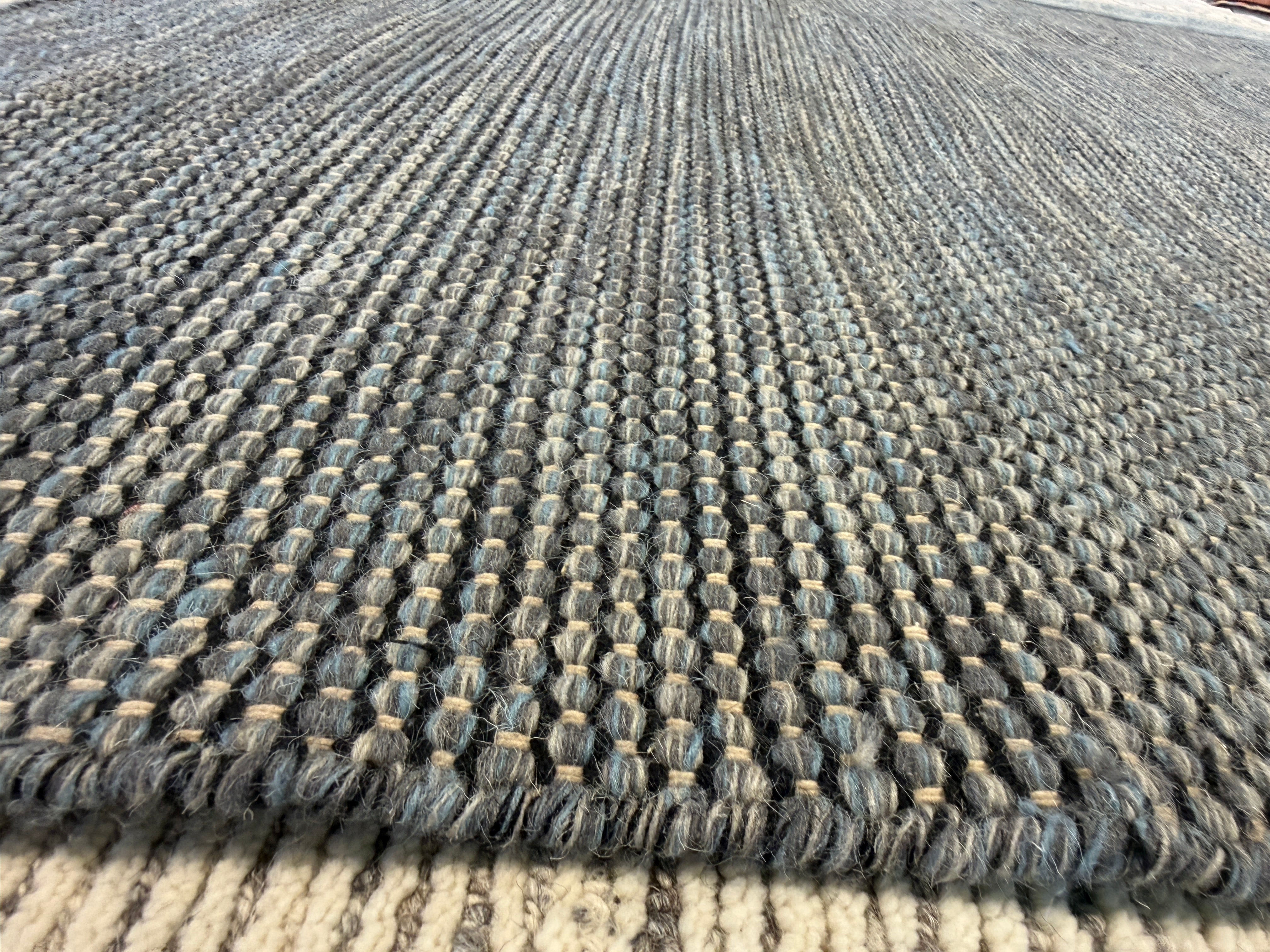 Joey Kirt 5.7x7.5 Blue Handwoven Durrie